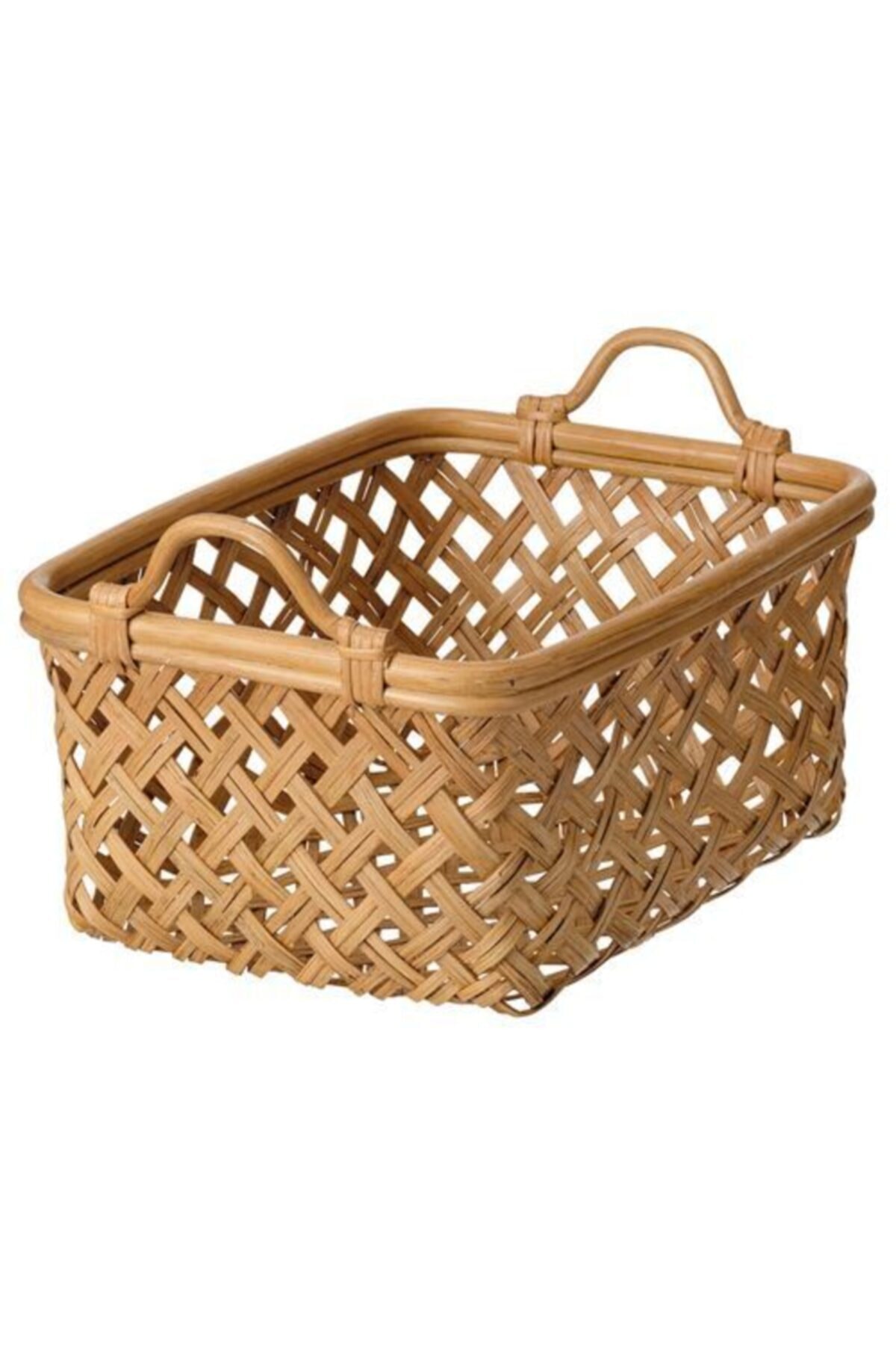 IKEA Rattan Çamaşır Sepeti 46x31x27 Cm Meridyendukkan Natürel Çok Amaçlı Sepet Düzenleyici