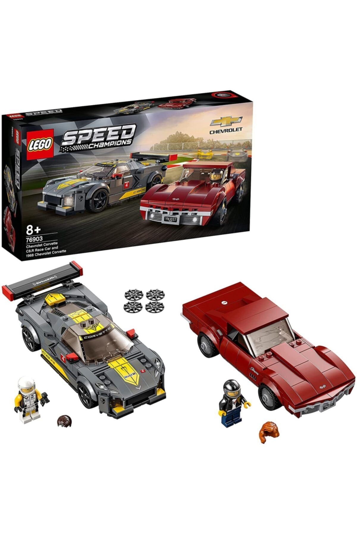 LEGO ® Speed Champions Chevrolet Corvette C8.r Yarış Arabası Ve 1968 Chevrolet Corvette 76903