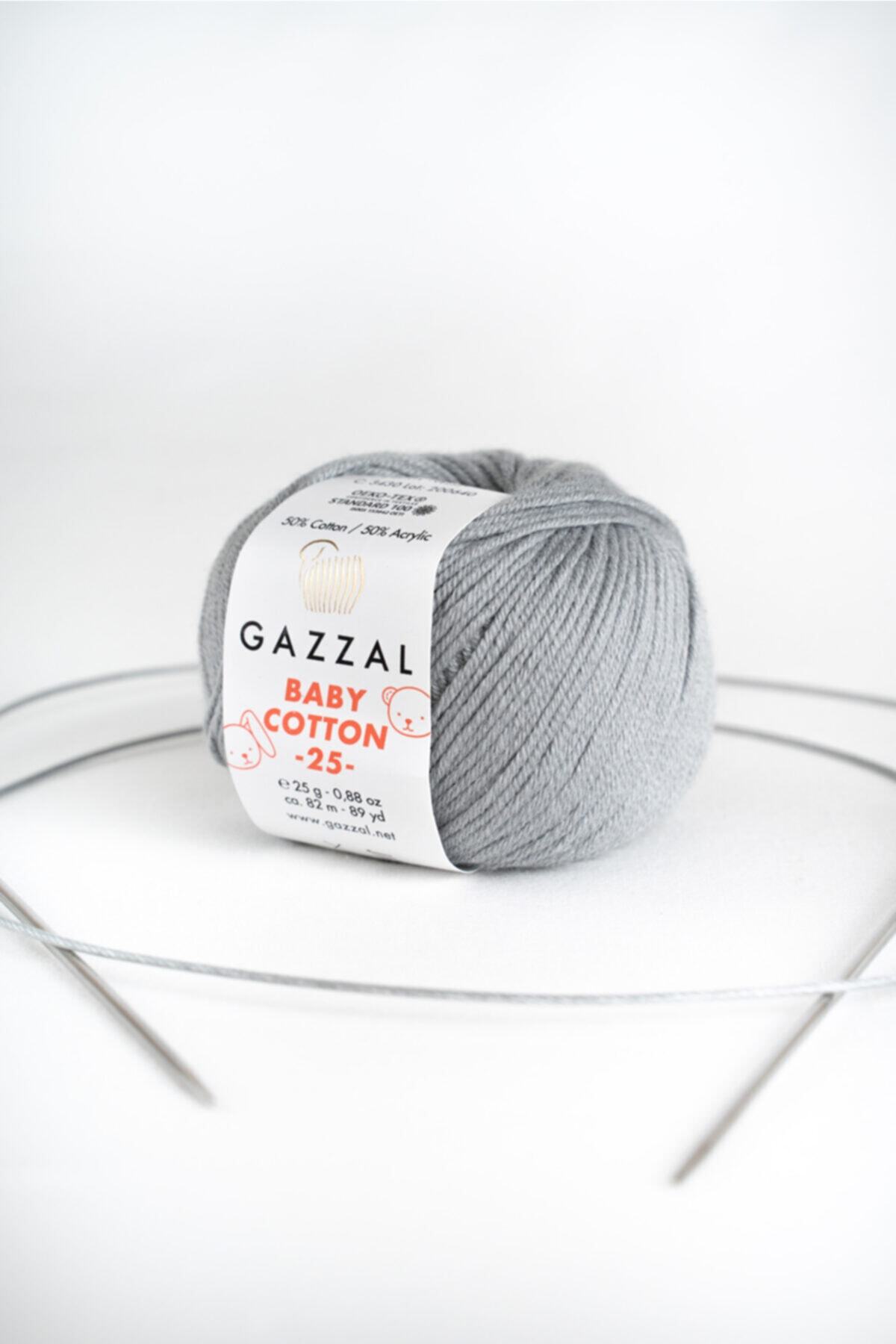 Gazzal Baby Cotton 25 gr Amigurimi, Punch El Örgü Ipligi Taka Yarn (3430)