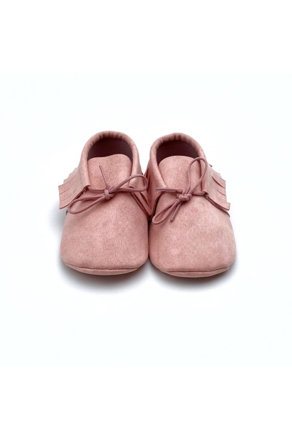 Buckle Design Bebek Süet Makosen Pembe