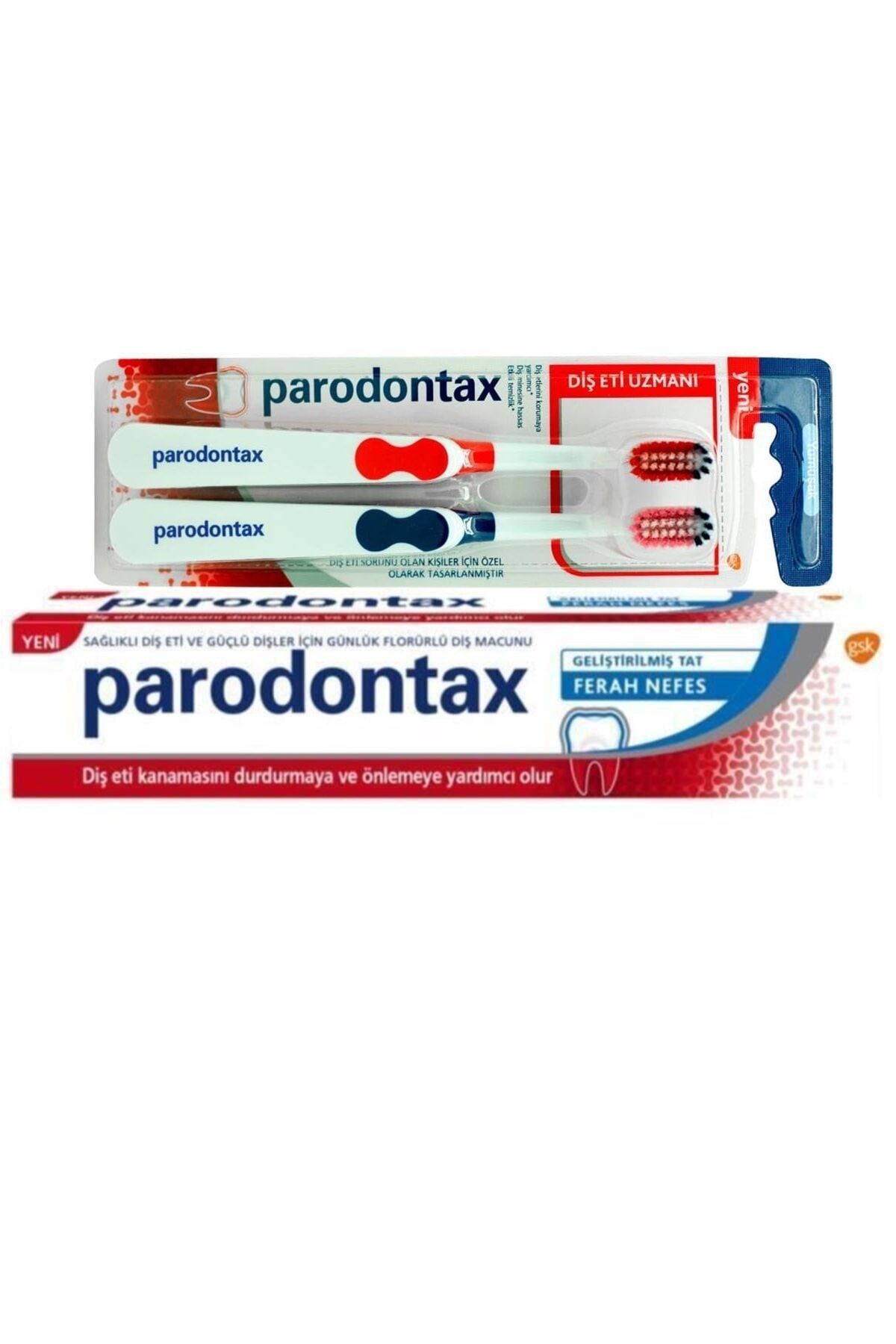 Parodontax Ferah Nefes Diş Macunu 75ml + Diş Eti Uzmanı 2'li Fırça Seti