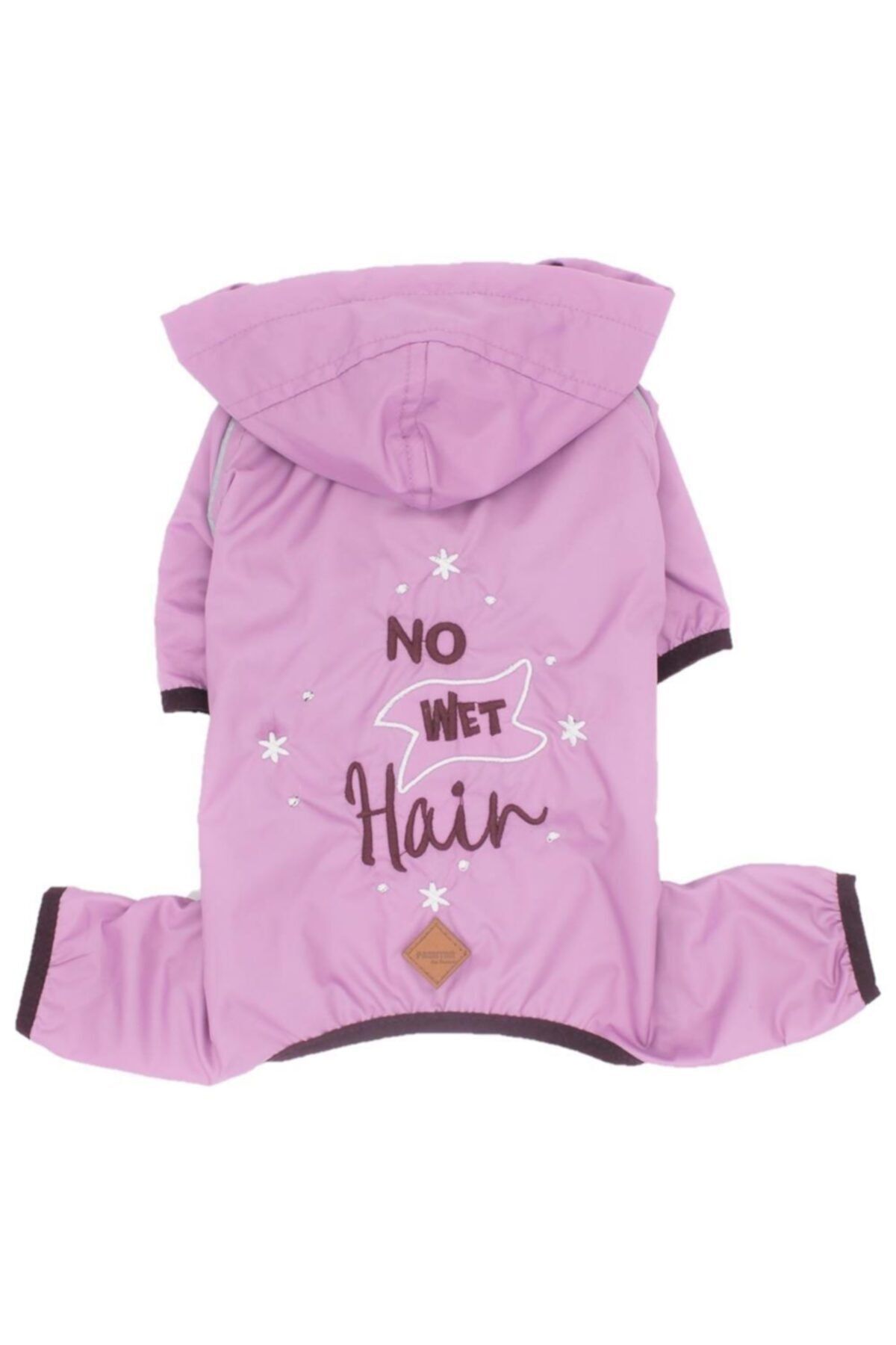 Pawstar Lila No Wet Hair Romper Küçük Ve Orta Irklar Için Fileli Tulum Yağmurluk Köpek Kıyafeti