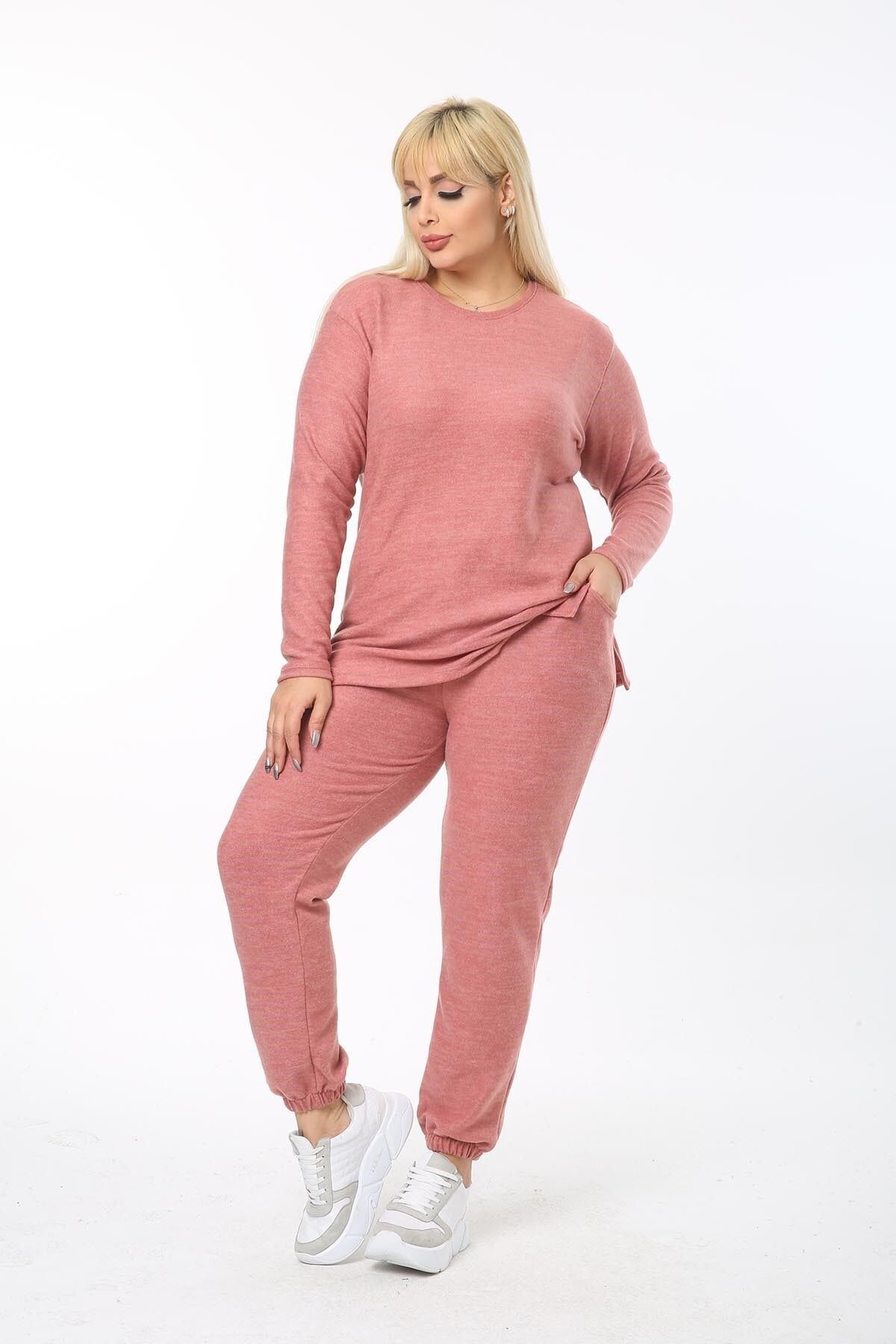 Zer Otantik Zerotantik Yumoş Eşofman Takım Pudra-pembe