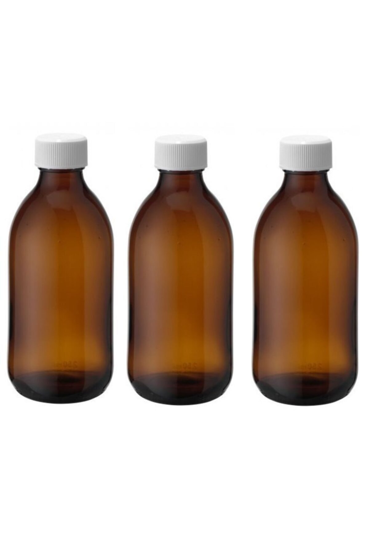 Plazma Amber Cam Şişe Kapaklı 250ml X 3 Adet
