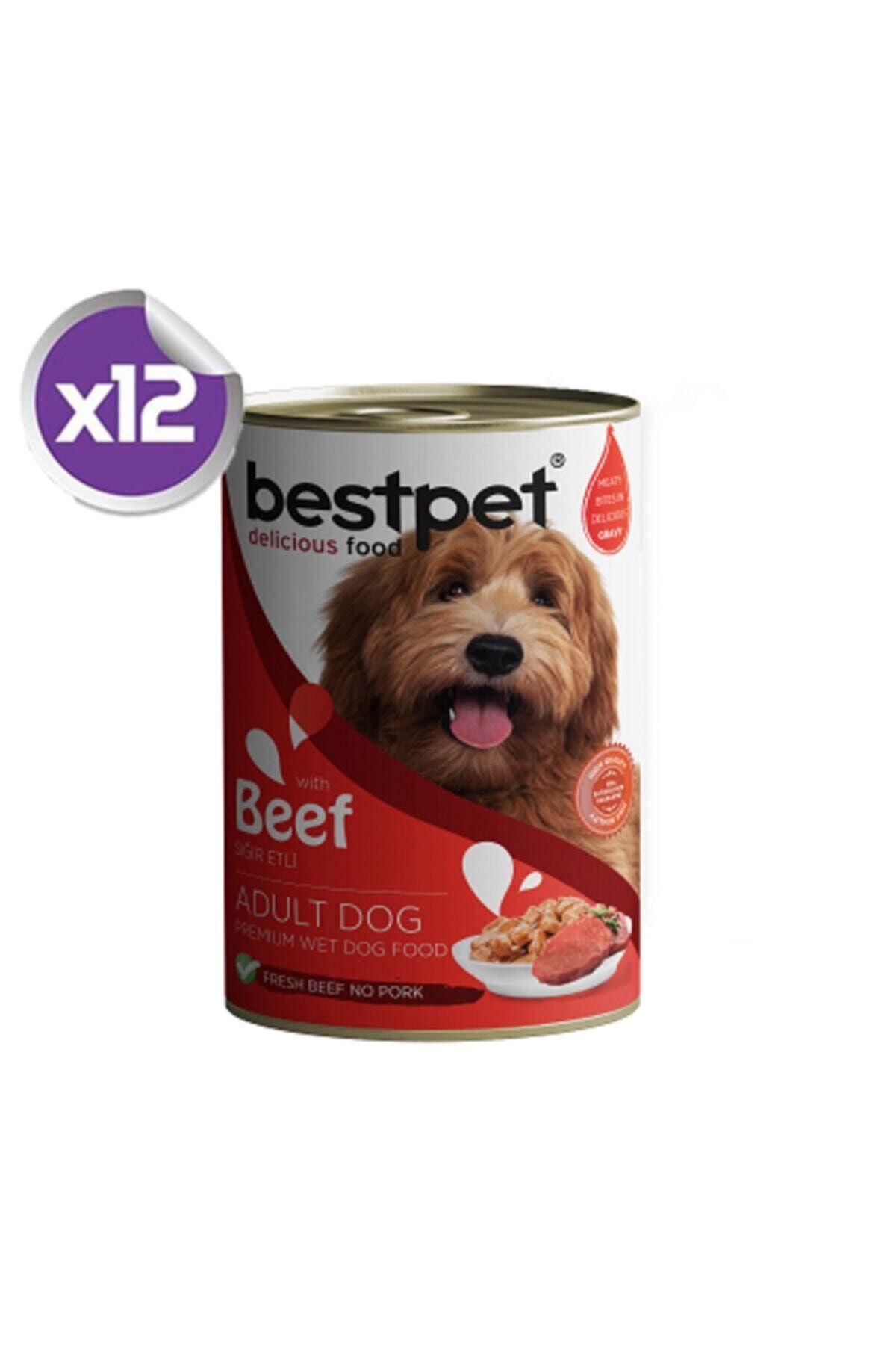 Bestpet Sığır Etli Konserve Yetişkin Köpek Maması 12 X 400 Gr