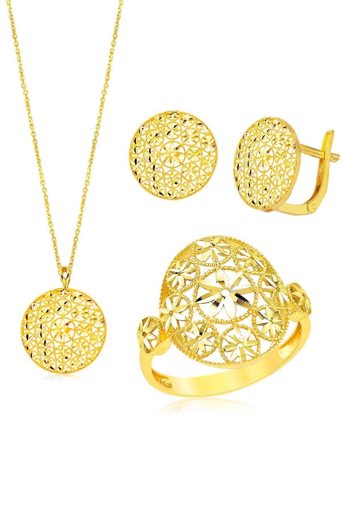 Label Yaşam Çiçeği 22 Ayar Altın 3'lü Set