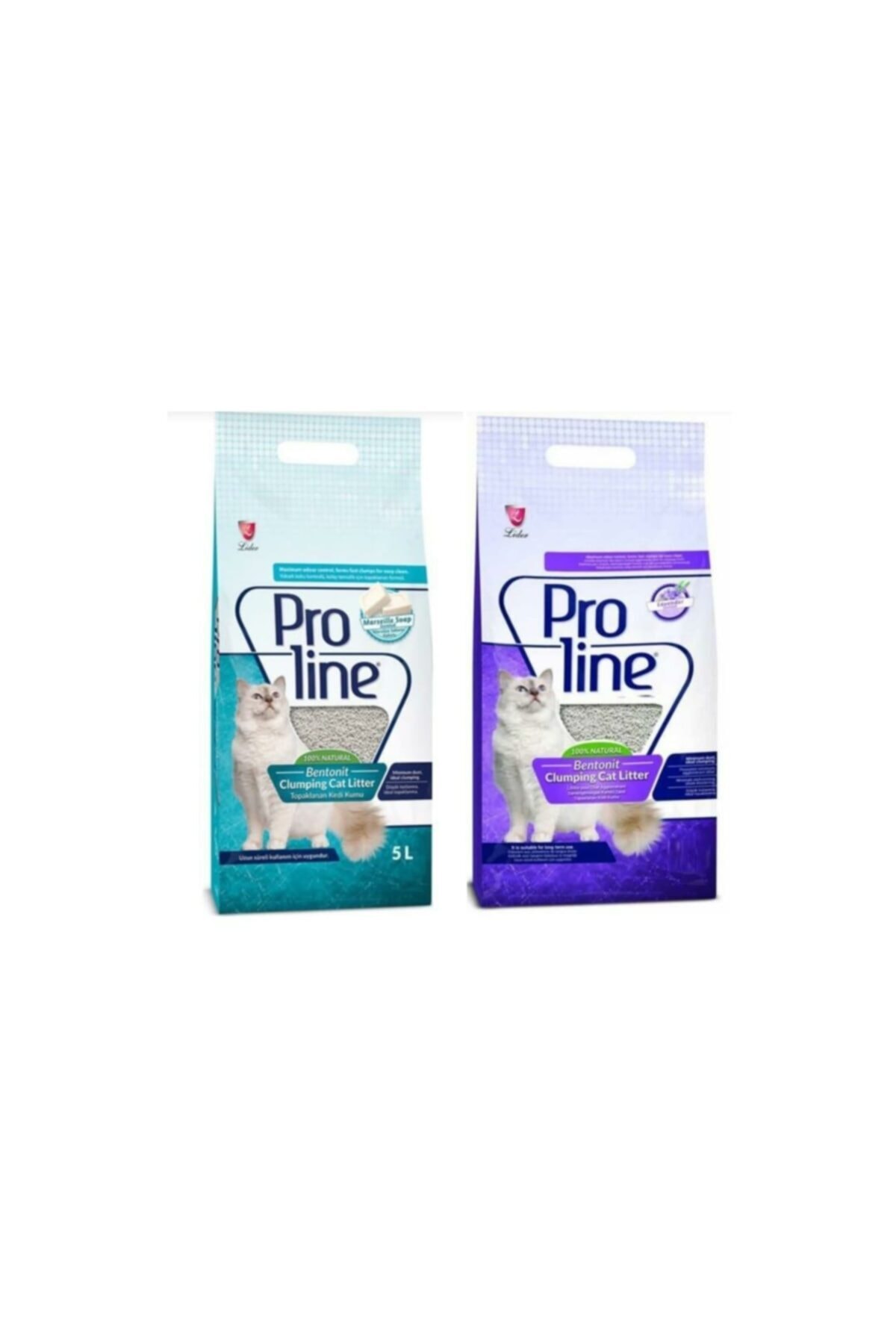 Pro Line Marsilya Sabunlu Kedi Kumu 5 L + Lavanta Kokulu Kedi Kumu 5 L