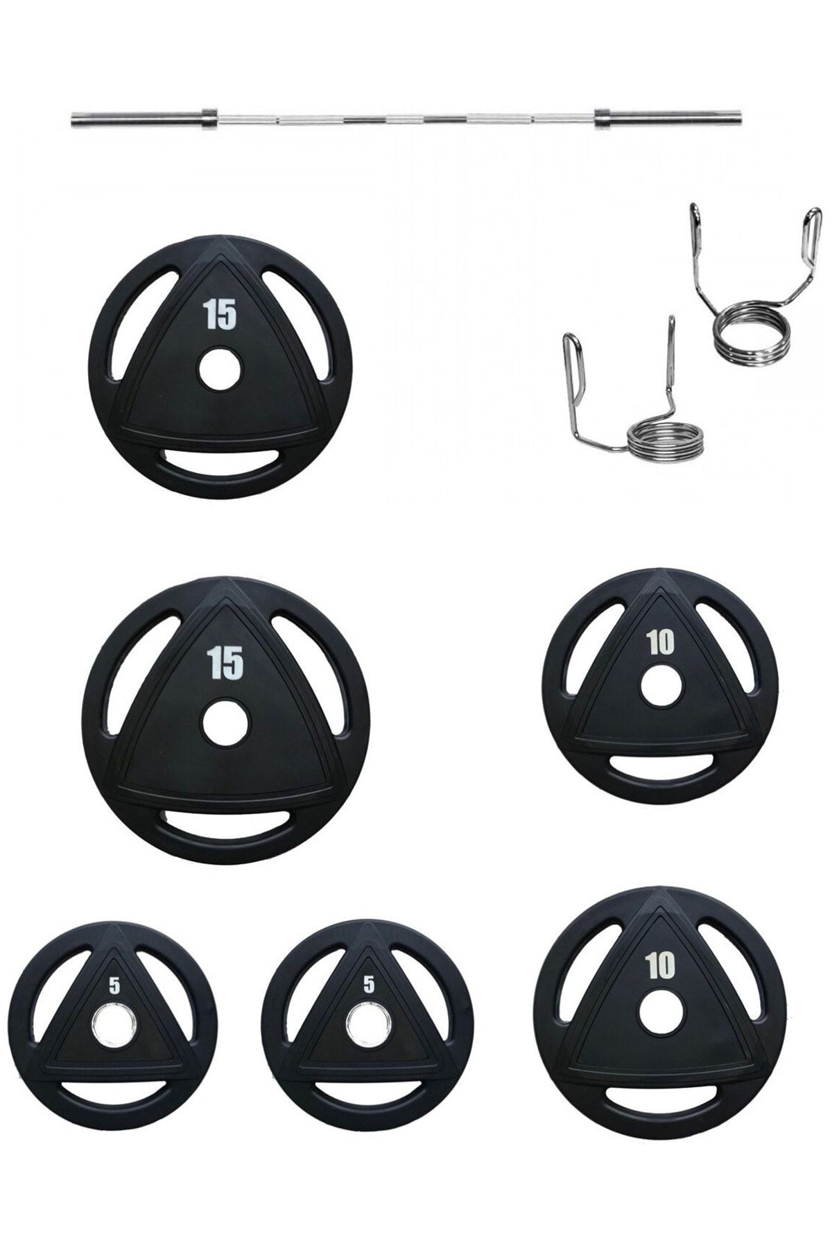 MaxTech Max Tech 120 Cm Olimpik Bar Ve 60 Kg Olimpik Ağırlık Plakası Set