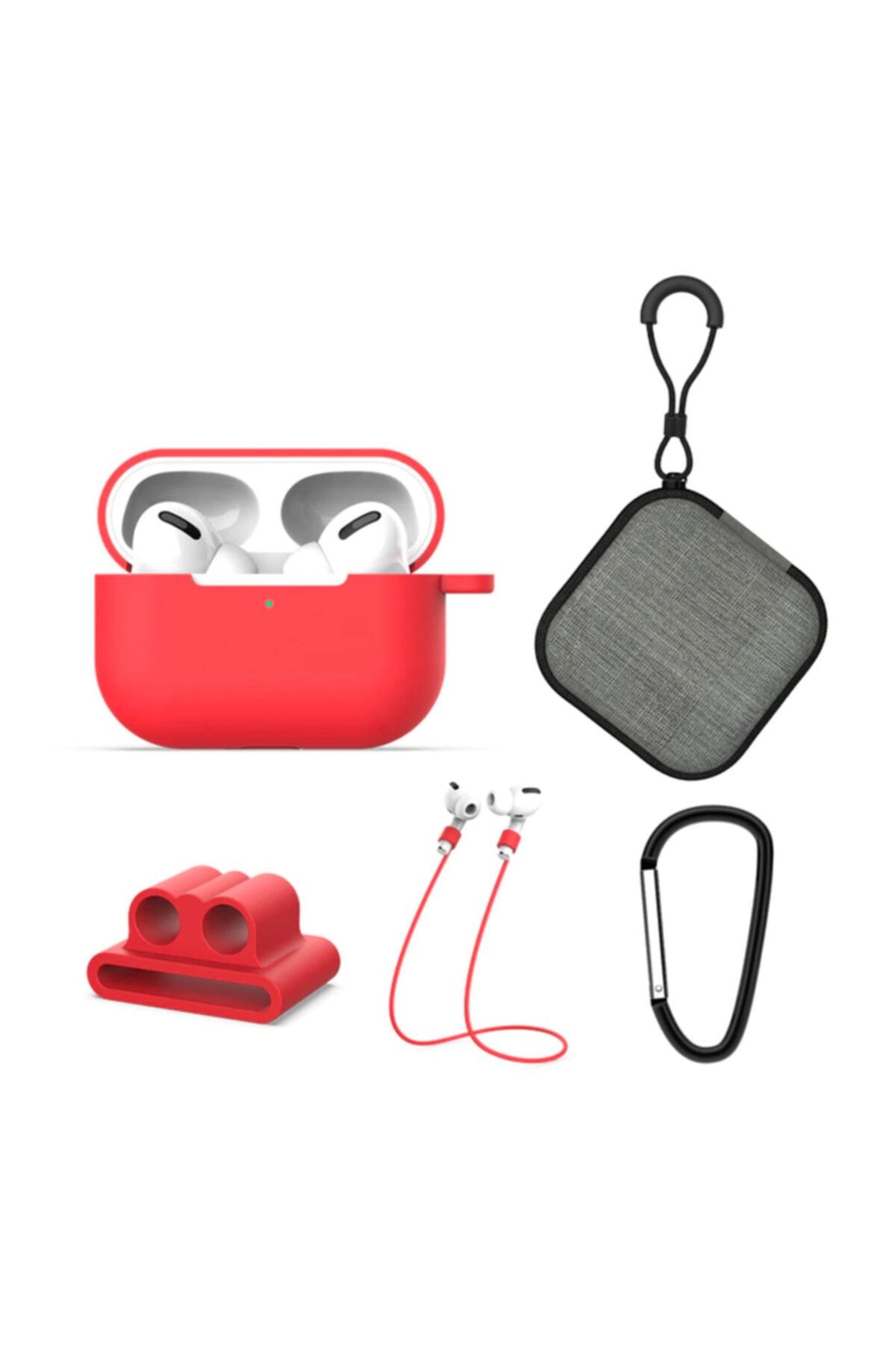 yakuppolt Airpods Pro Için 5 Li Paket Kılıf Çanta Saat Askısı Koruma Çantası Seti