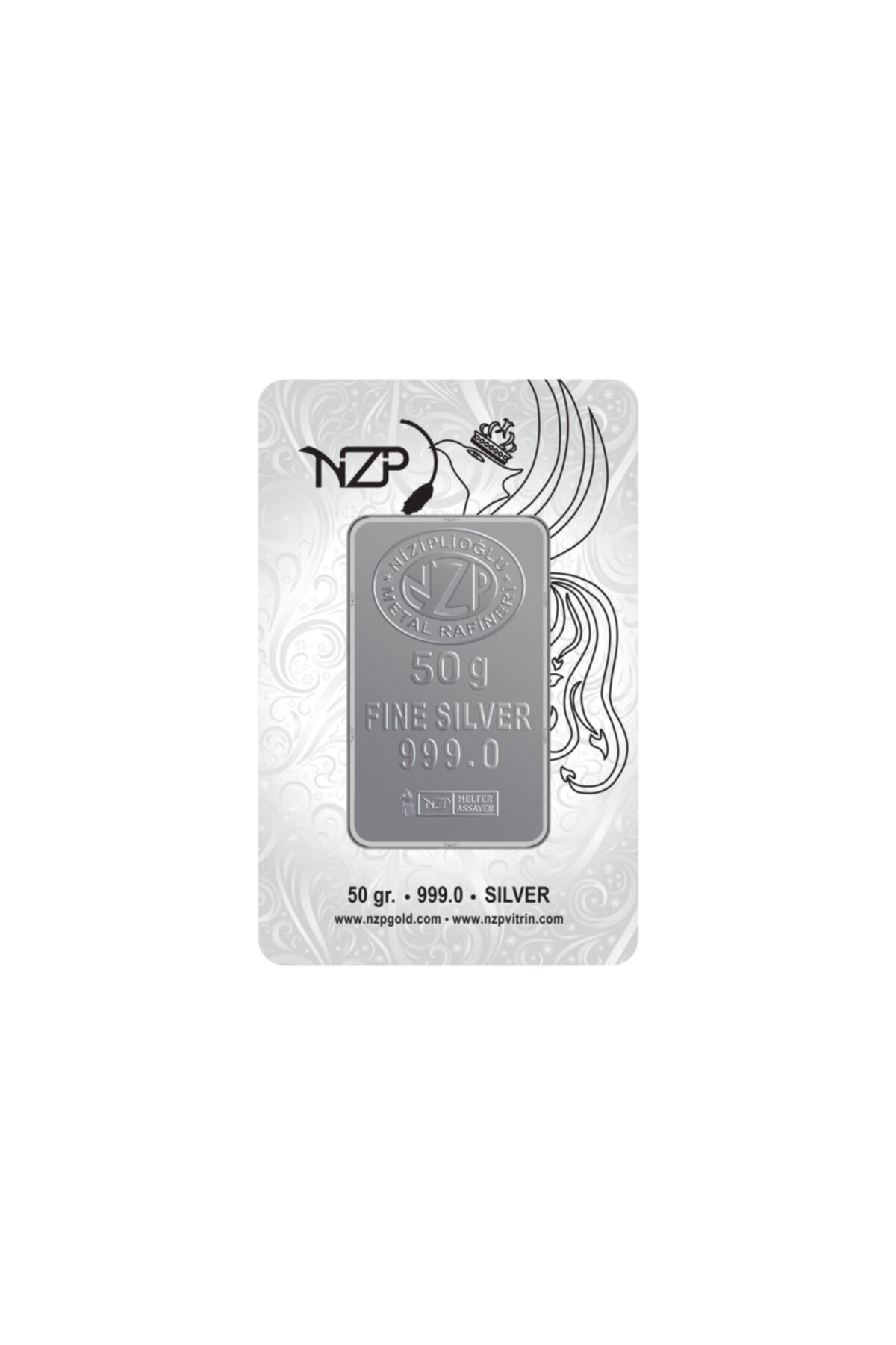 Uygun 10 Gram + 50 Gram = 60 Gram Külçe Gümüş (fine Silver)