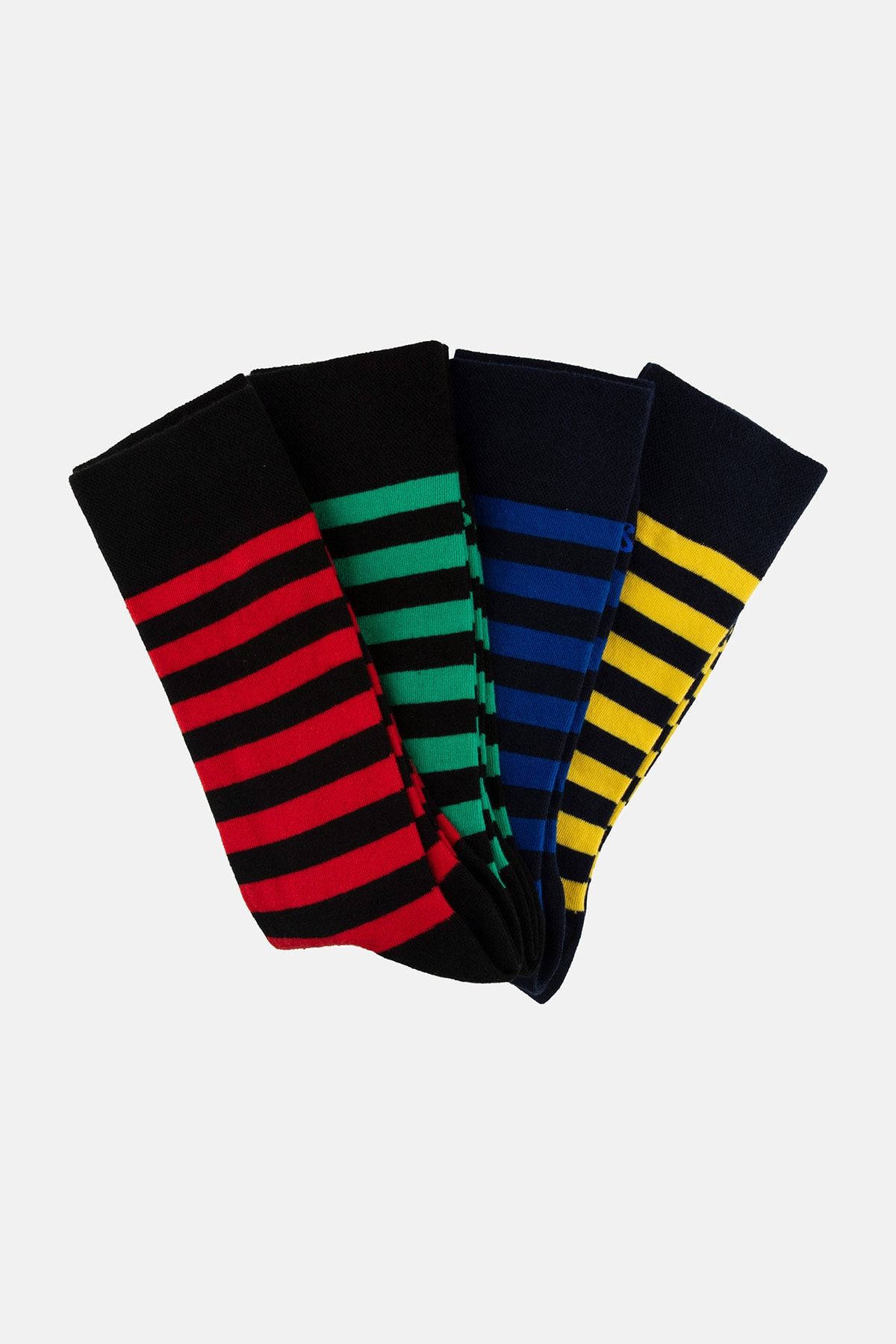 Cozzy Socks Erkek 4'lü Şerit Çorap