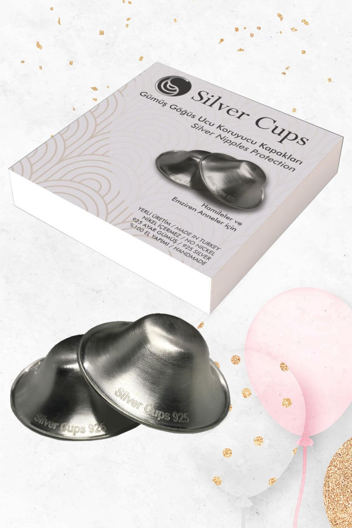 Silver Cups Gümüş Göğüs Ucu Koruyucu Kapakları 925 Ayar 2'li