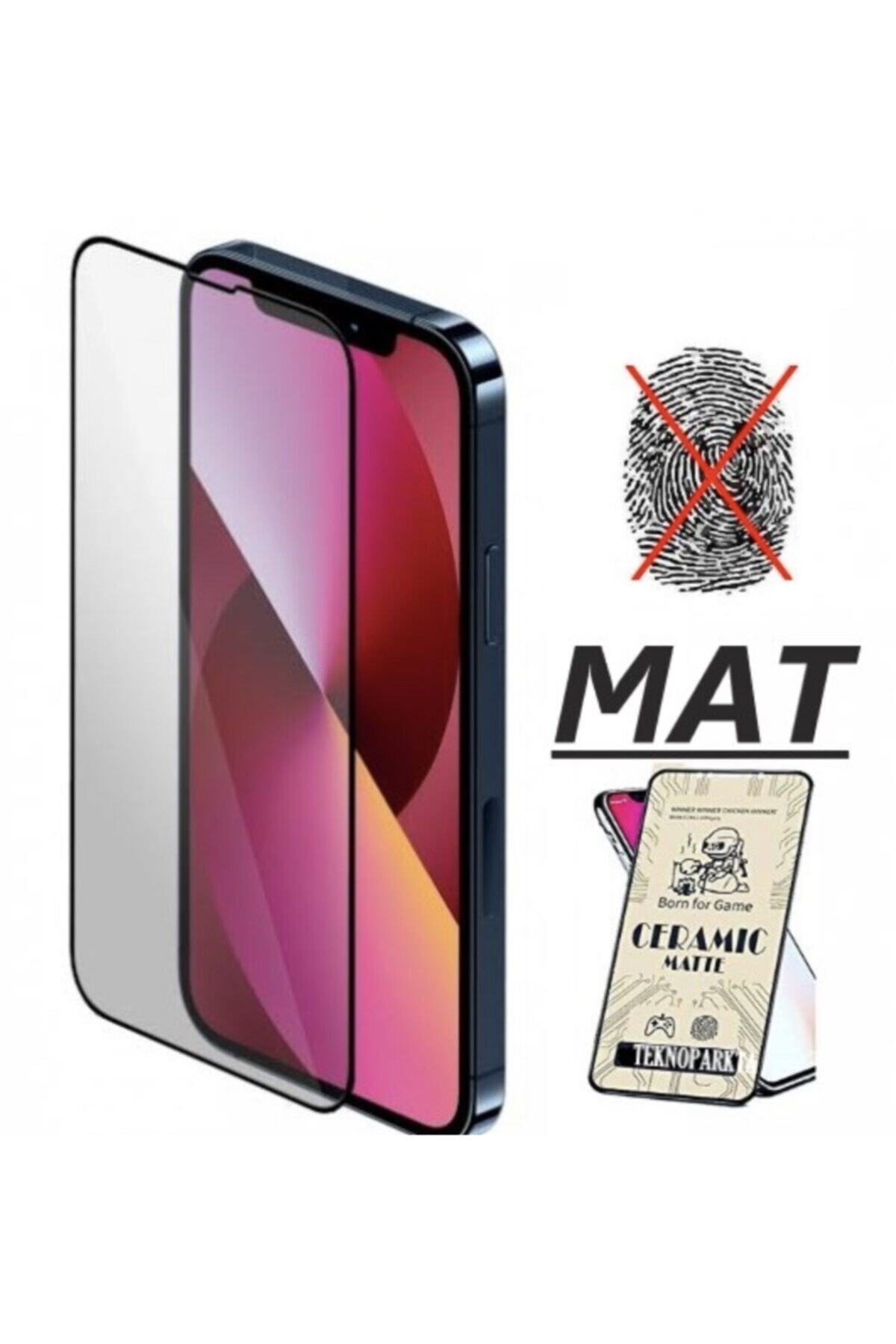 TEKNOPARKTA Iphone 13 Mat Seramik Cam Nano Esnek Kırılmaz Full Tam Kaplayan Ekran Koruyucu