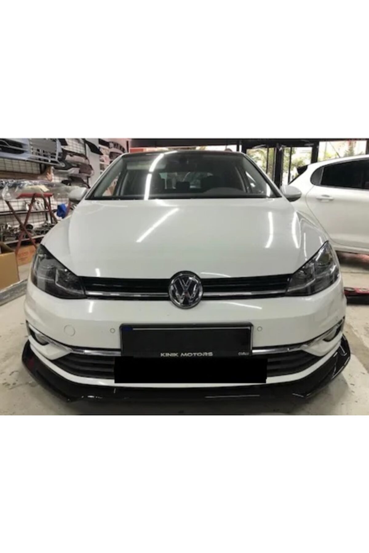 AKC TUNİNG Volkswagen Golf 7,5 Ön Lip Voltex - Parlak Siyah Plastik 3 Parça