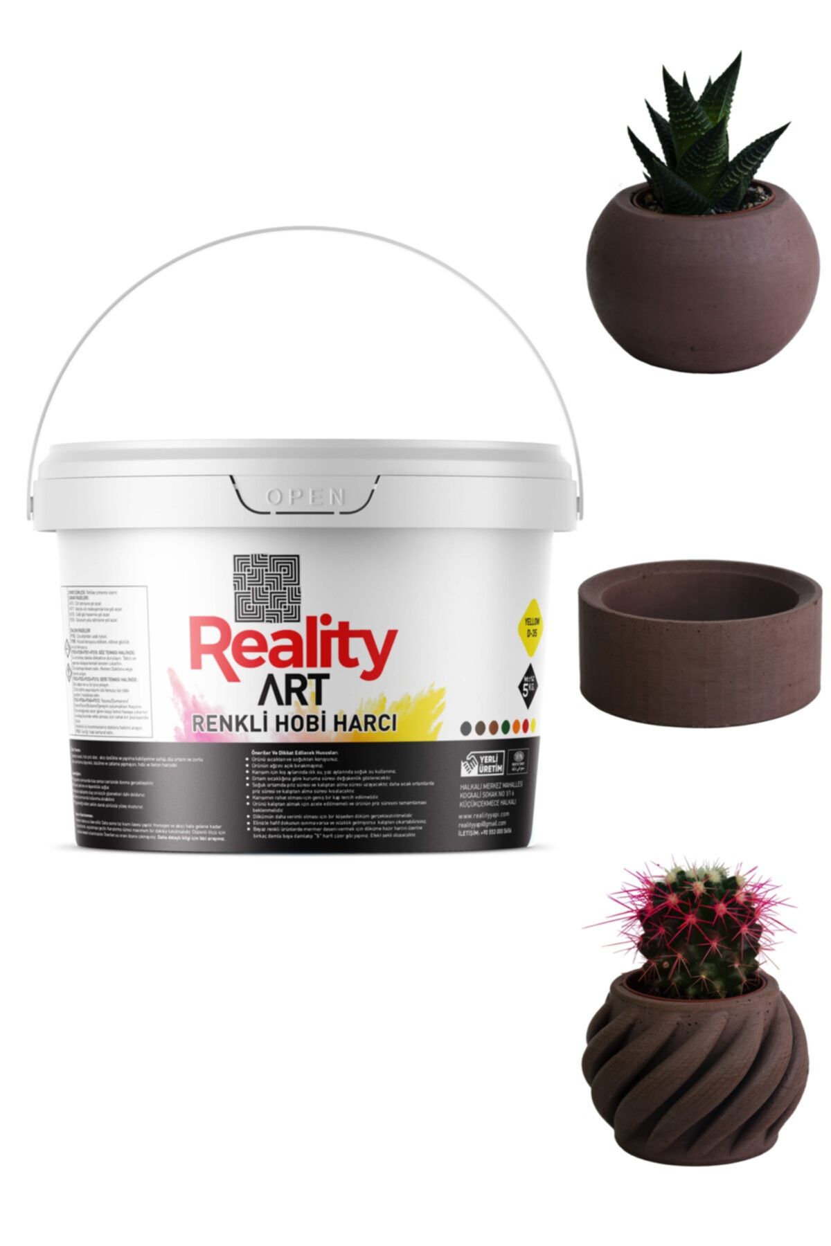 REALİTY YAPI Hızlı Donan Çikolata Saksı Harcı (5 Kg.)