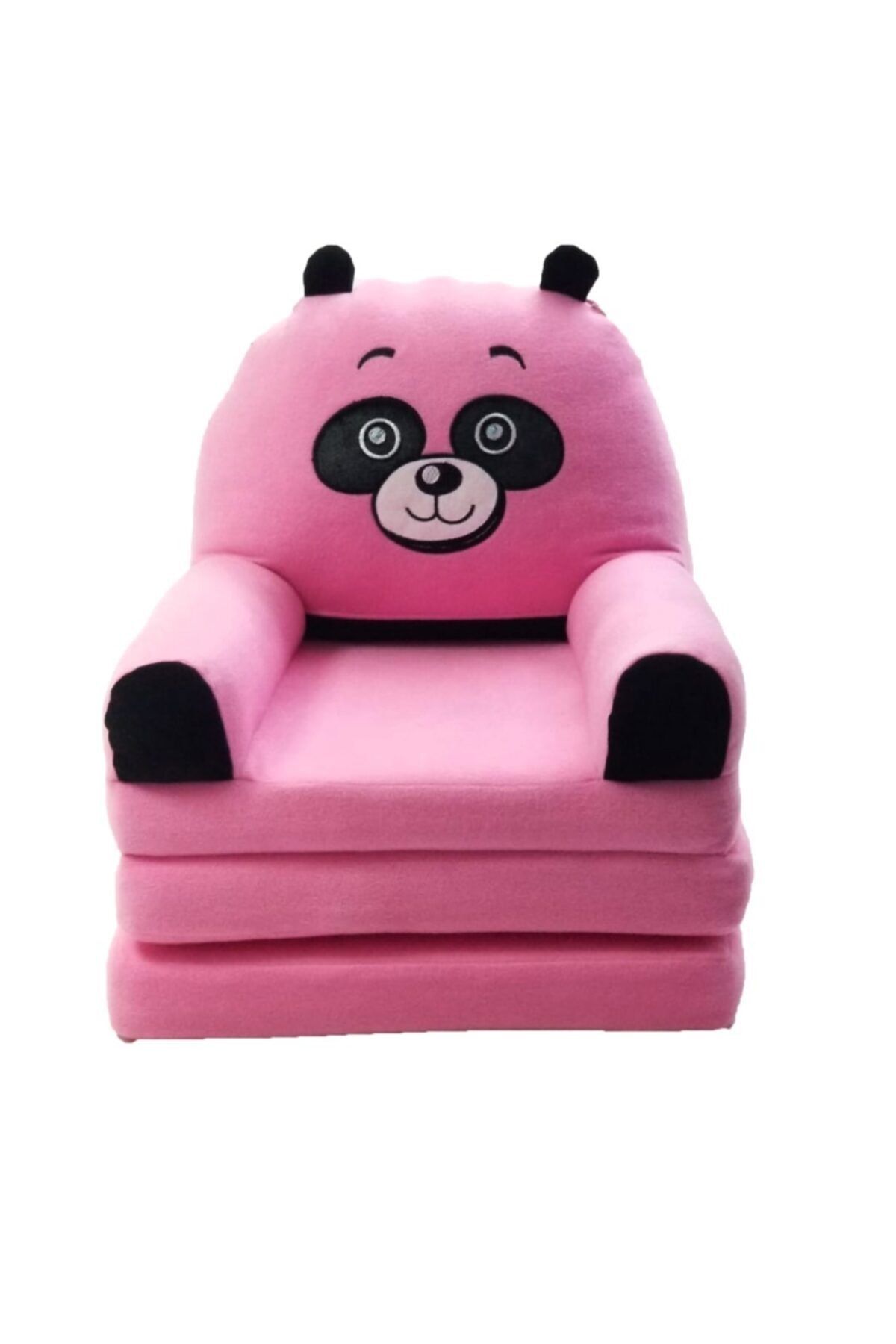 HomePlusLife Çok Katmanlı Portatif Yatak Fonksiyonlu Katlanabilir Pembe Panda Çocuk Koltuğu