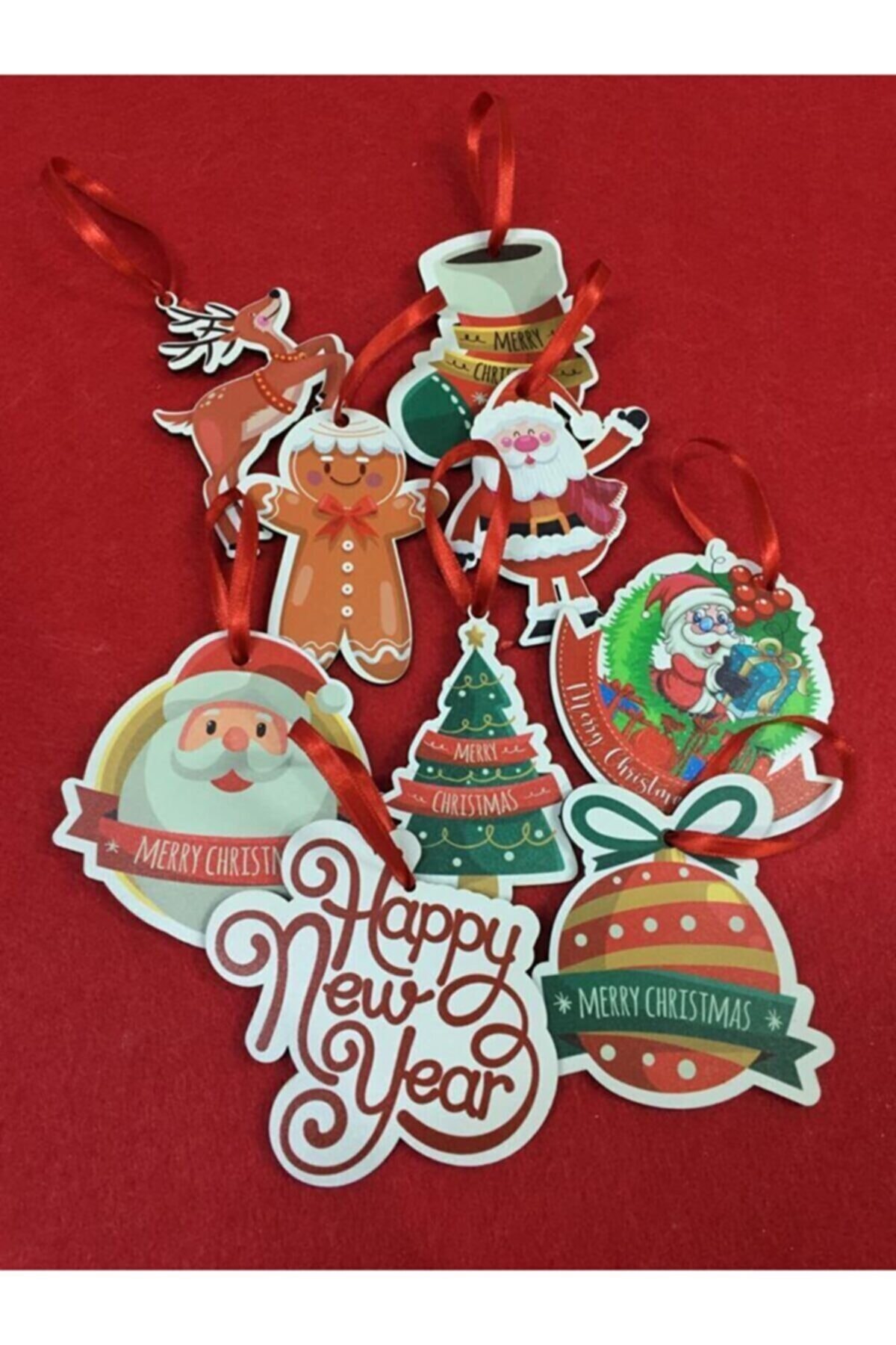 Değişim Hediyelik Ahşap Yılbaşı Süsü 9'lu Set