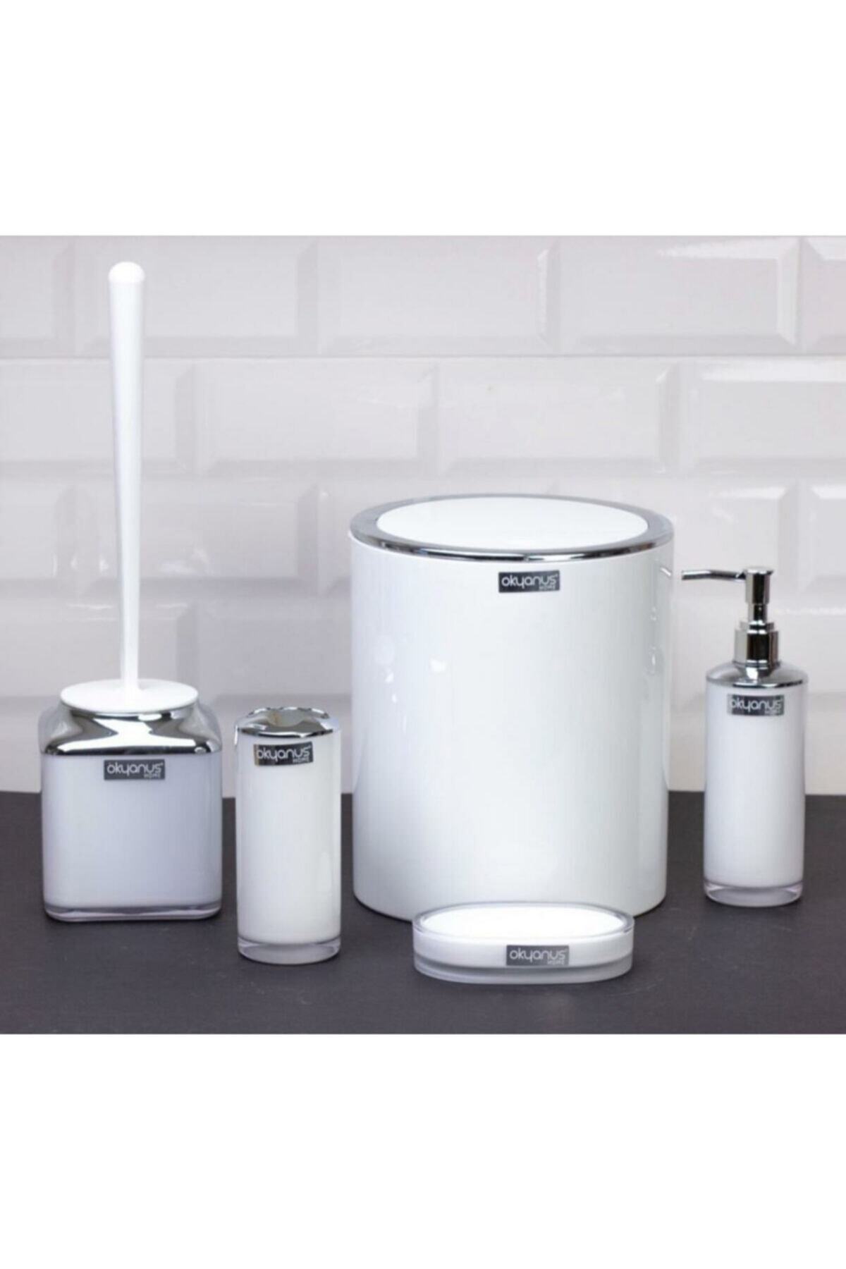 GÜVENPLAST 632-1 Çift Baskı Yuvarlak 5li Banyo Seti