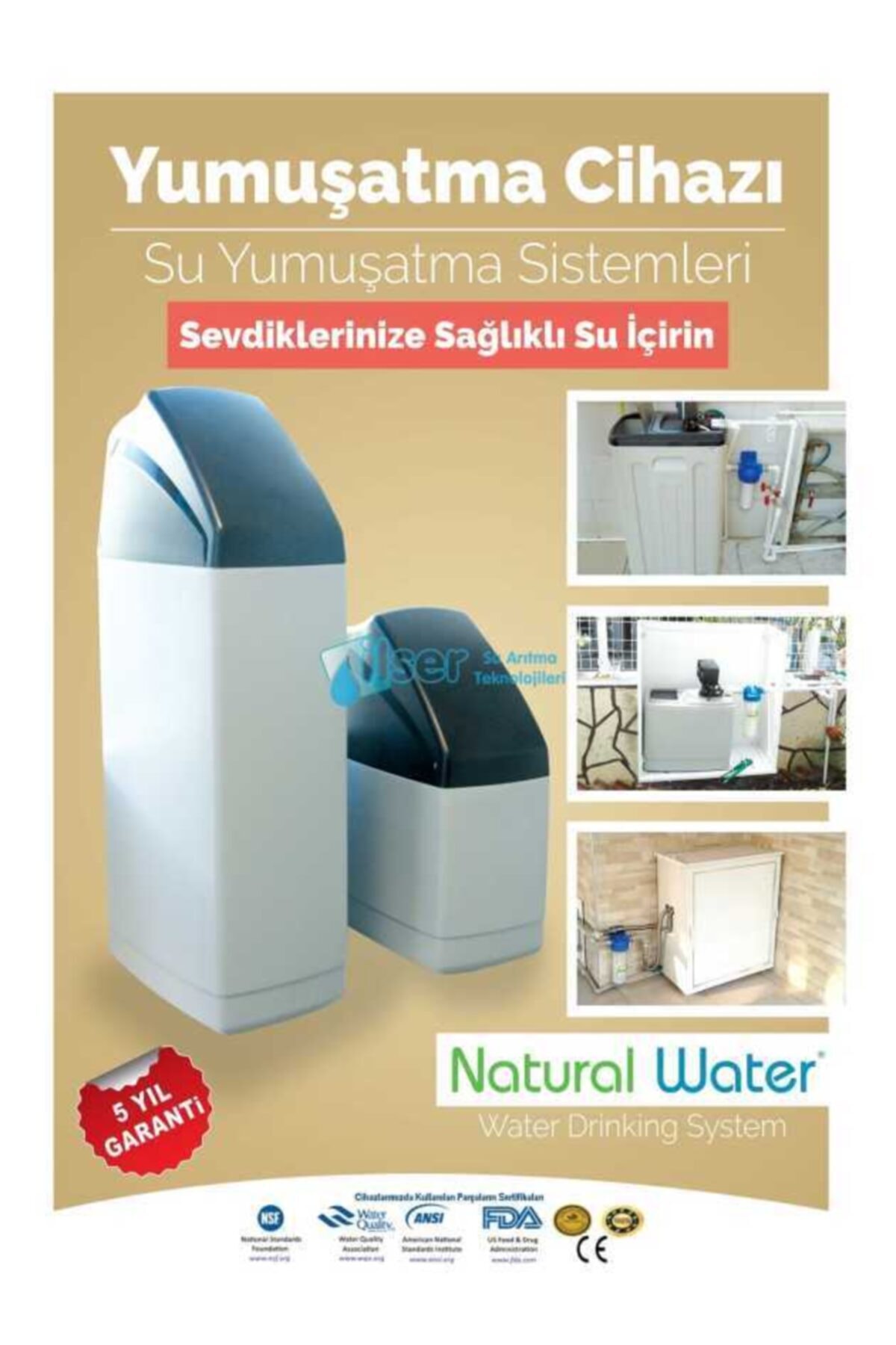 Nw Natural Water Nw-25 Tam Otomatik Zaman Kontrollü Yumuşatma Sistemi(KABİNET)