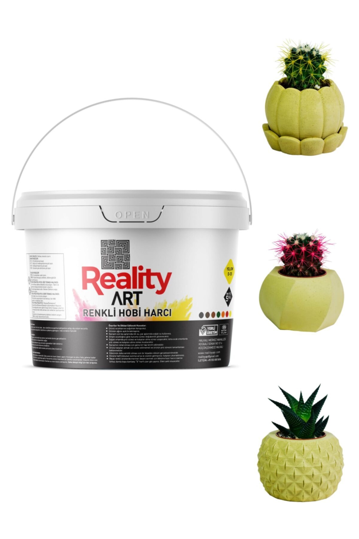 REALİTY YAPI Hızlı Donan Hardal Sarısı Saksı Harcı 10 kg