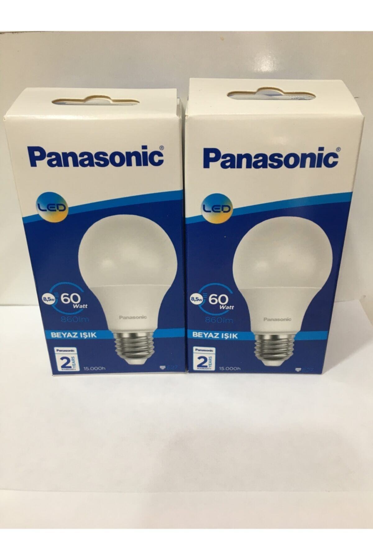 PANASONIC Akarsu Led Lamba 2'li 8,5w -60w E27 860 Lümen Beyaz Işık Tasarruflu Led Ampul