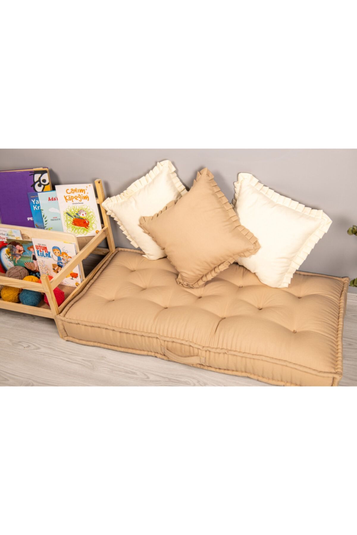Purple Turtle Textile Fransız Tarzı  El Işçiliği Yer Yatağı Dekoratif Minder French Mattress