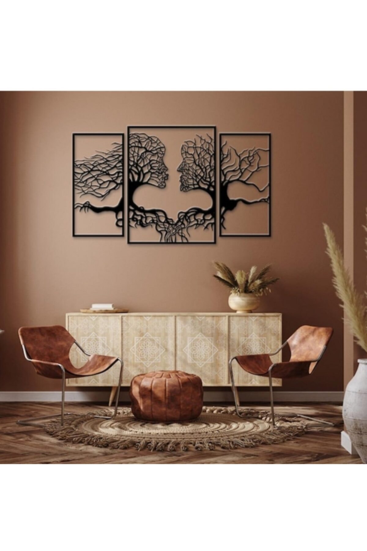 Dazeflowerdesign Ağaç, Insan Figürlü Ağaç Metal Pano