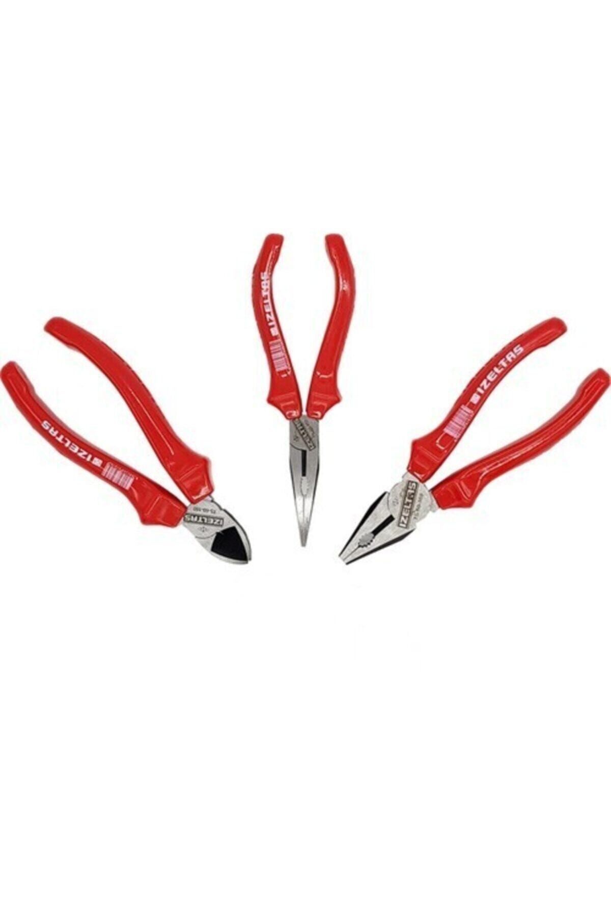 İzeltaş Opak Pense 160mm - Opak Kargaburun 160mm - Opak Yan Keski 160mm Takım