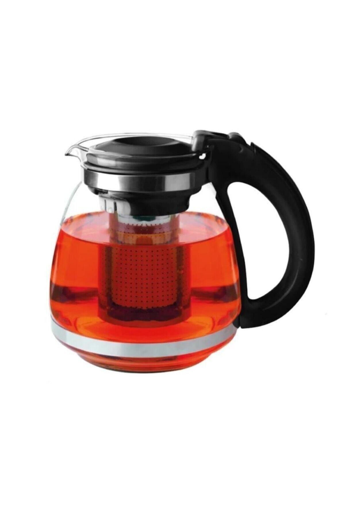 Kapris Perotti Isıya Dayanıklı Cam Demlik Süzgeçli Bitki Demliği 1500ml