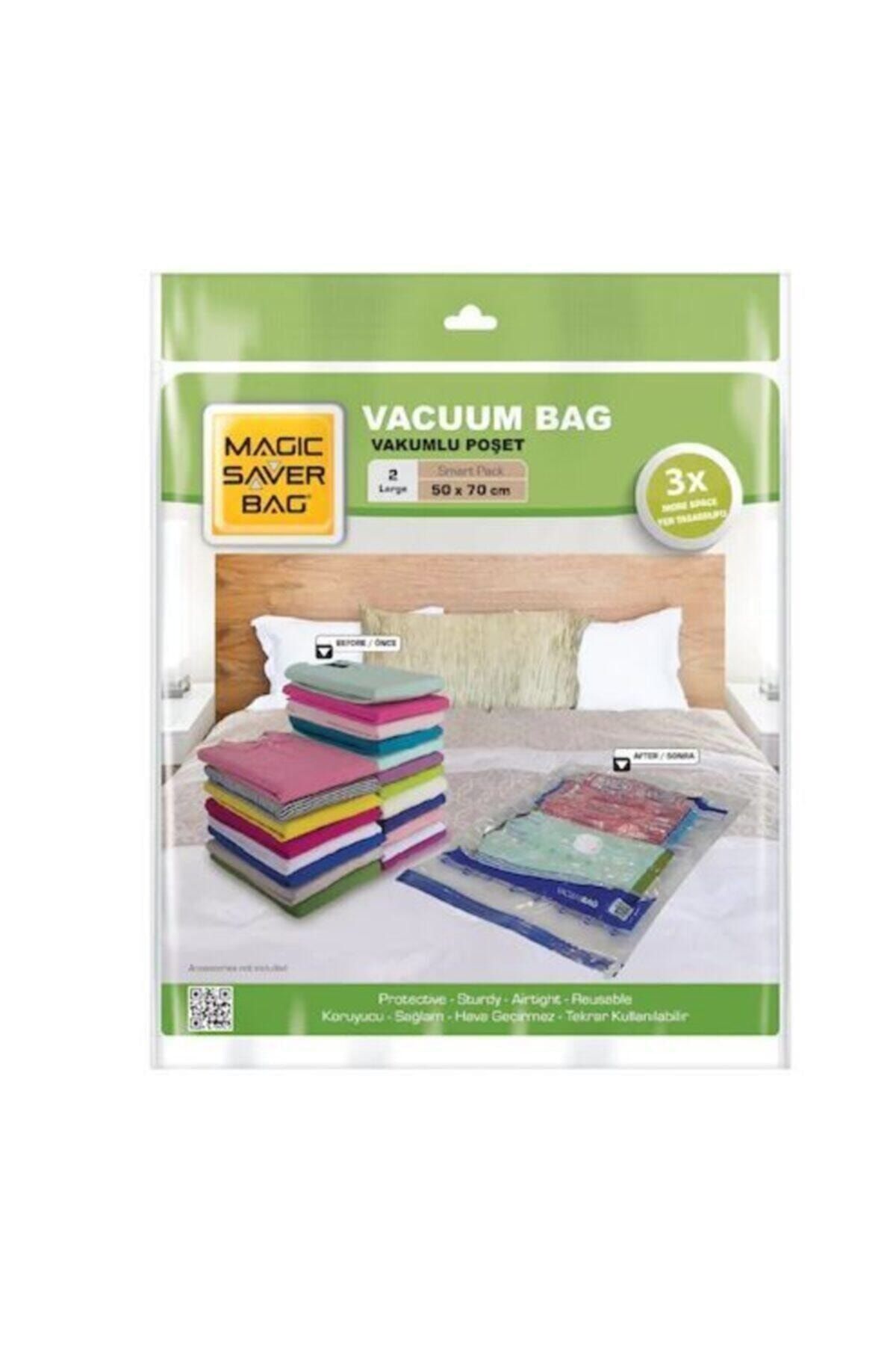 Magic Saver Bag 2'li Vakumlu Poşet Seti (l) (50x70cm)