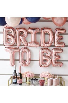 Bride To Be Yazılı Folyo Balon Konsepti Rose Gold Renkli Bekarlığa Veda Partisi Büyük Balon Seti Image 0