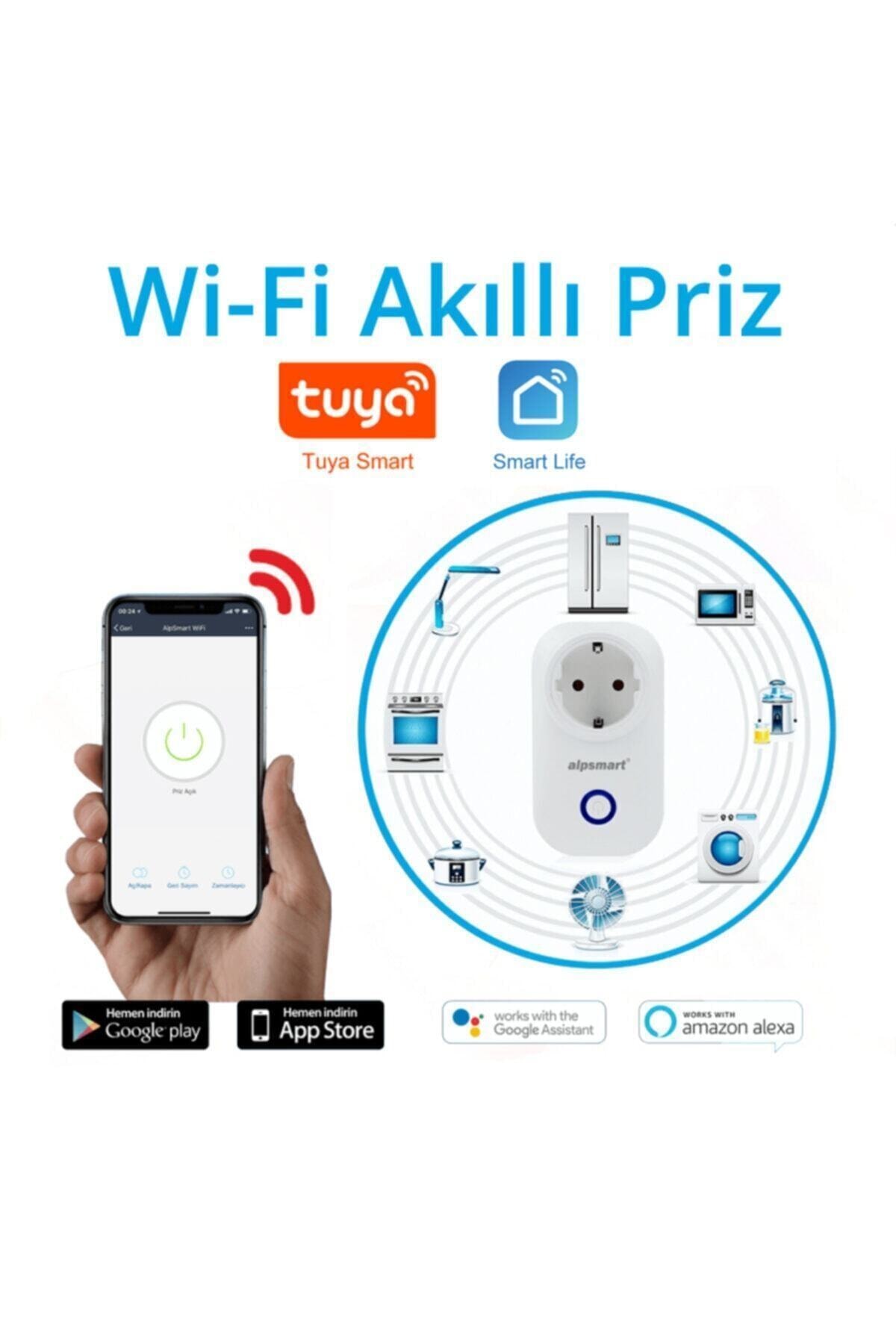 ALPSMART As810eu Akıllı Wifi Priz Uzaktan Kontrol Tuya+smart Life Destekli
