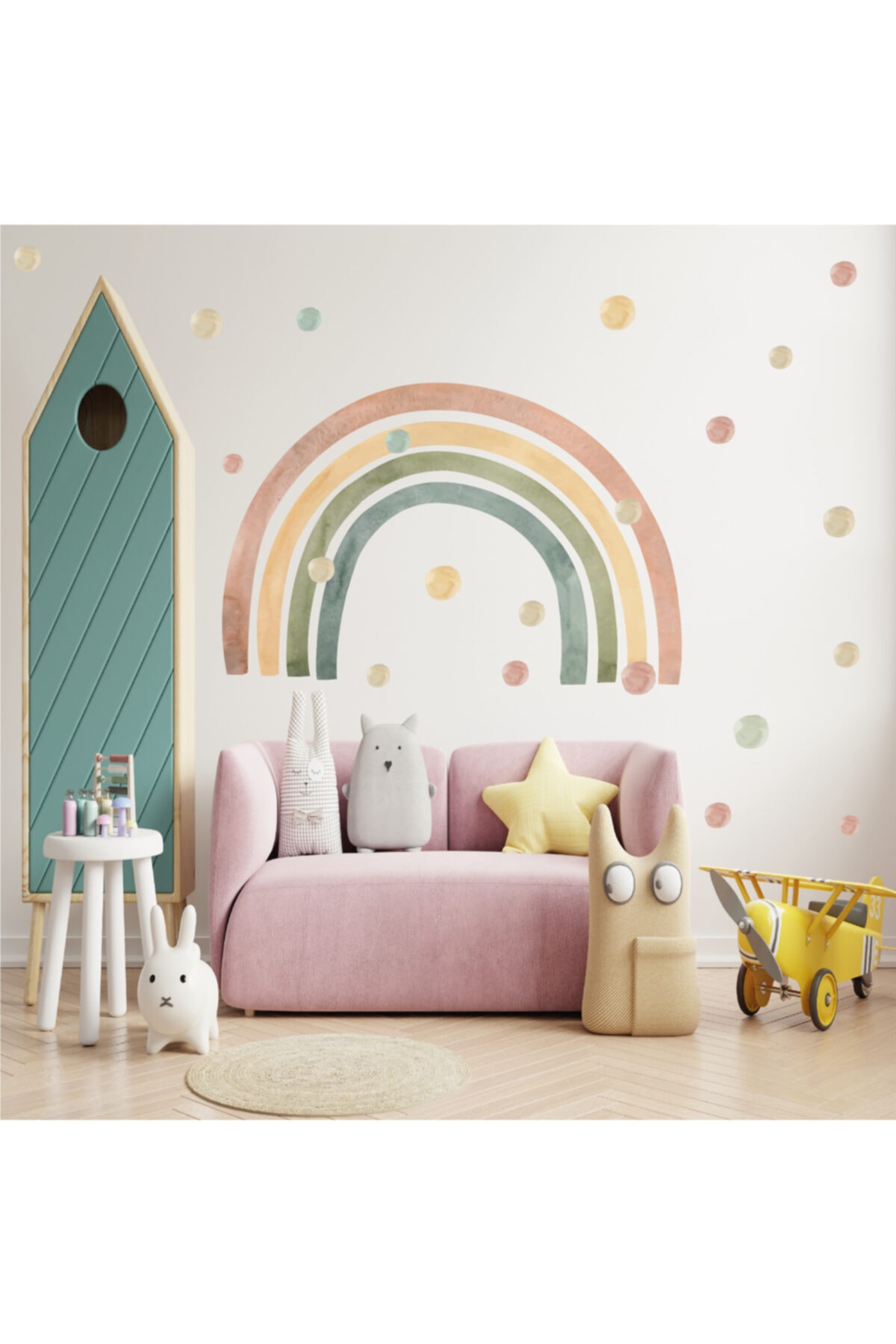 MUSE TASARIM Suluboya Gökkuşağı Duvar Stickerı