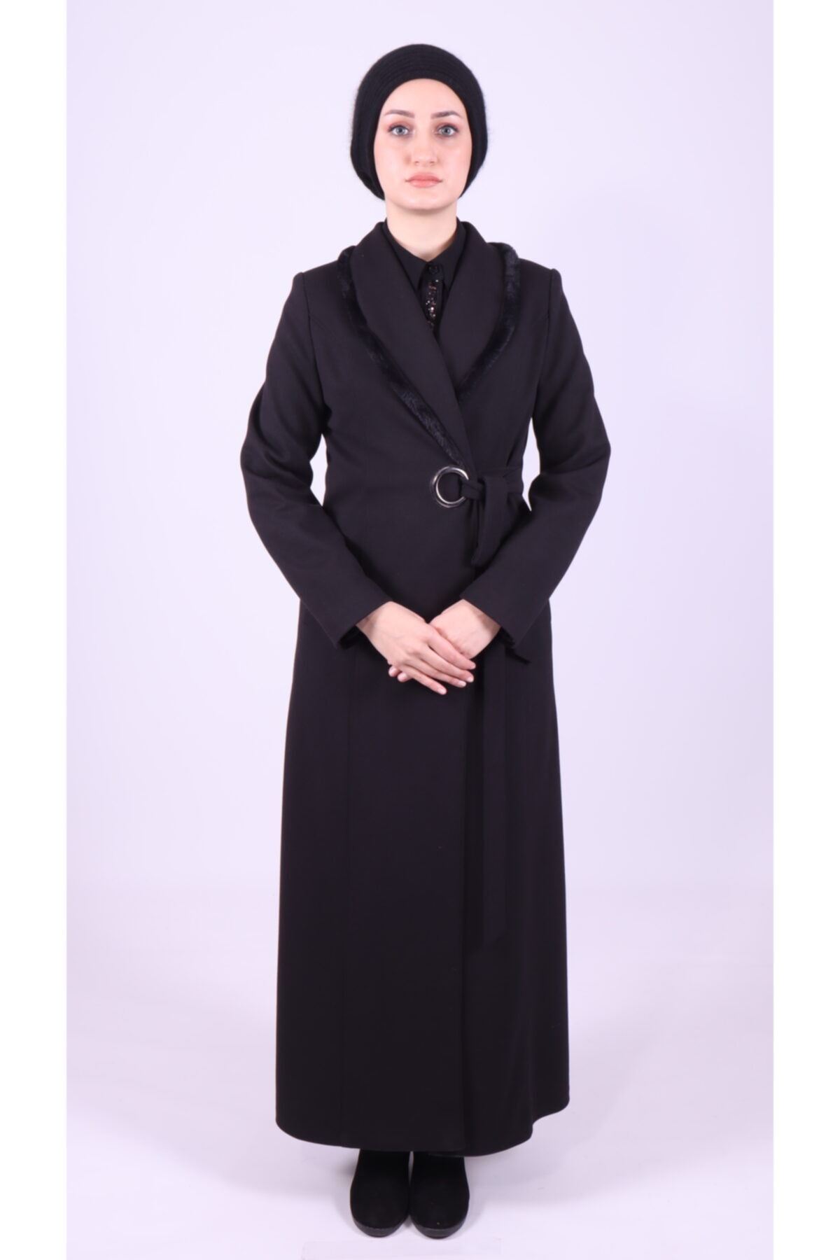 Günay Karaca Yandan Bağlı Gusto Kaşe Kışlık Pardesü 2116