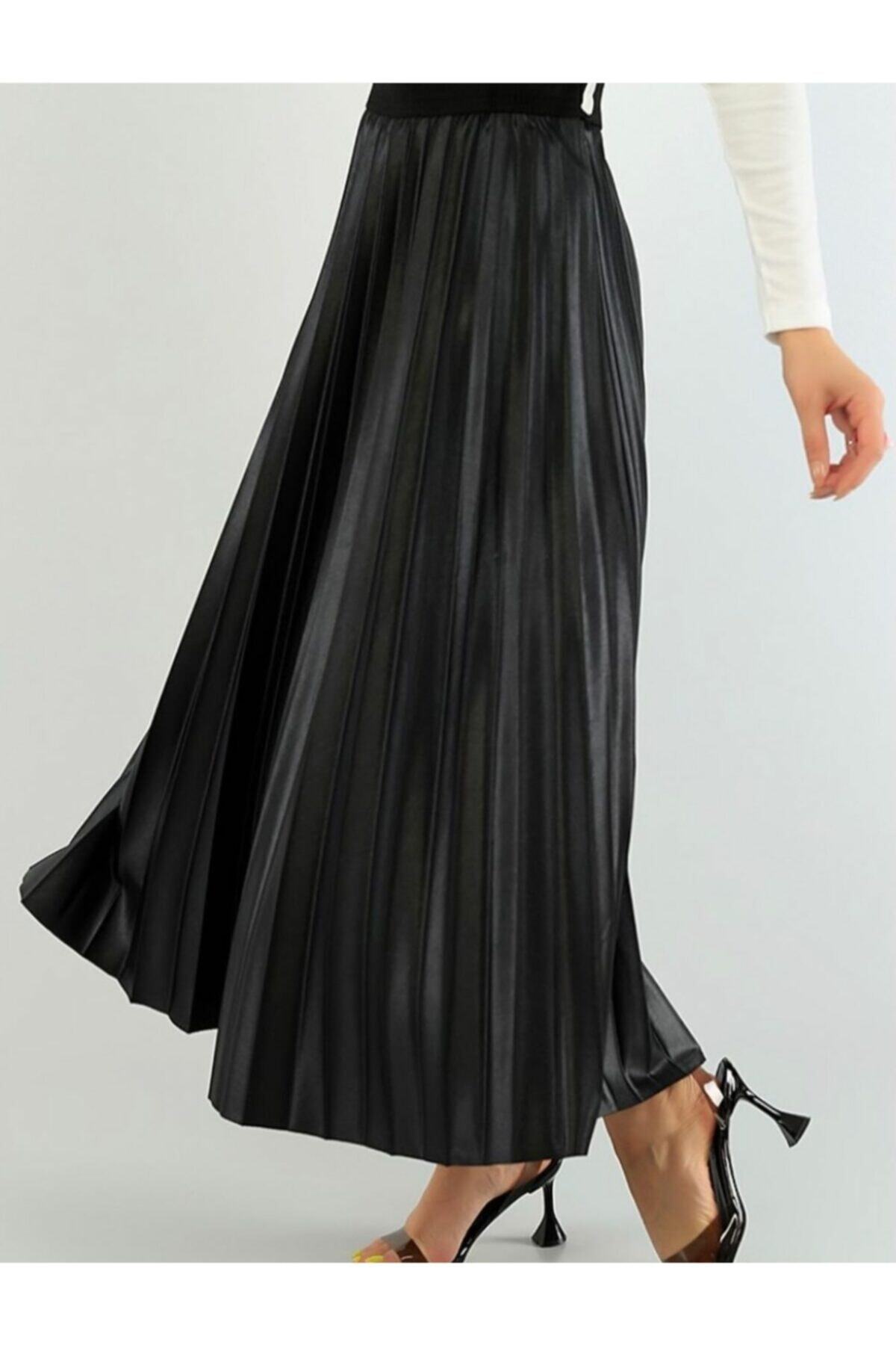 Hamuen Pileli Uzun Tesettür Trend Etek