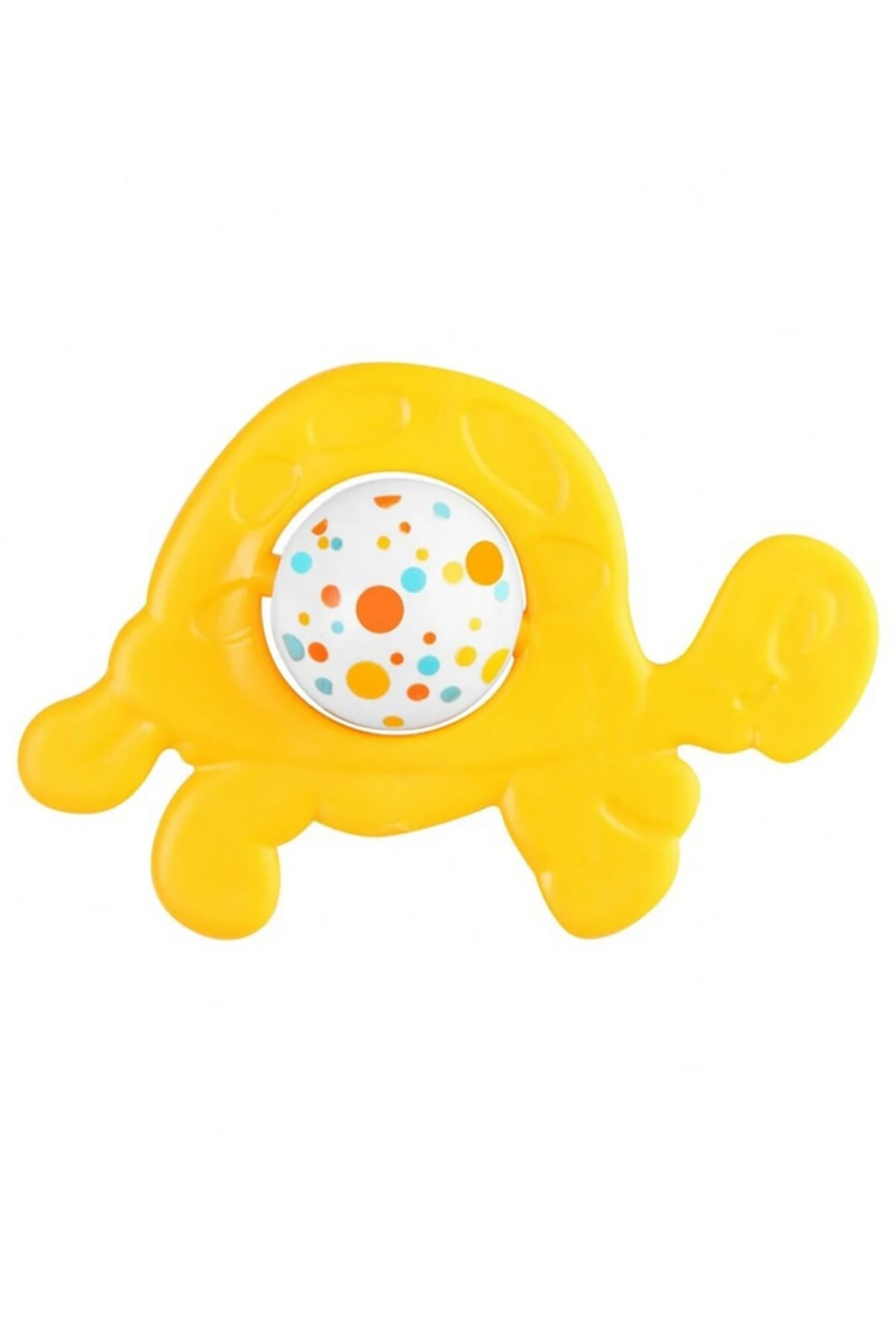 Babyzz Sevimli Kaplumbağa Diş Kaşıyıcı & Çıngırak Sarı