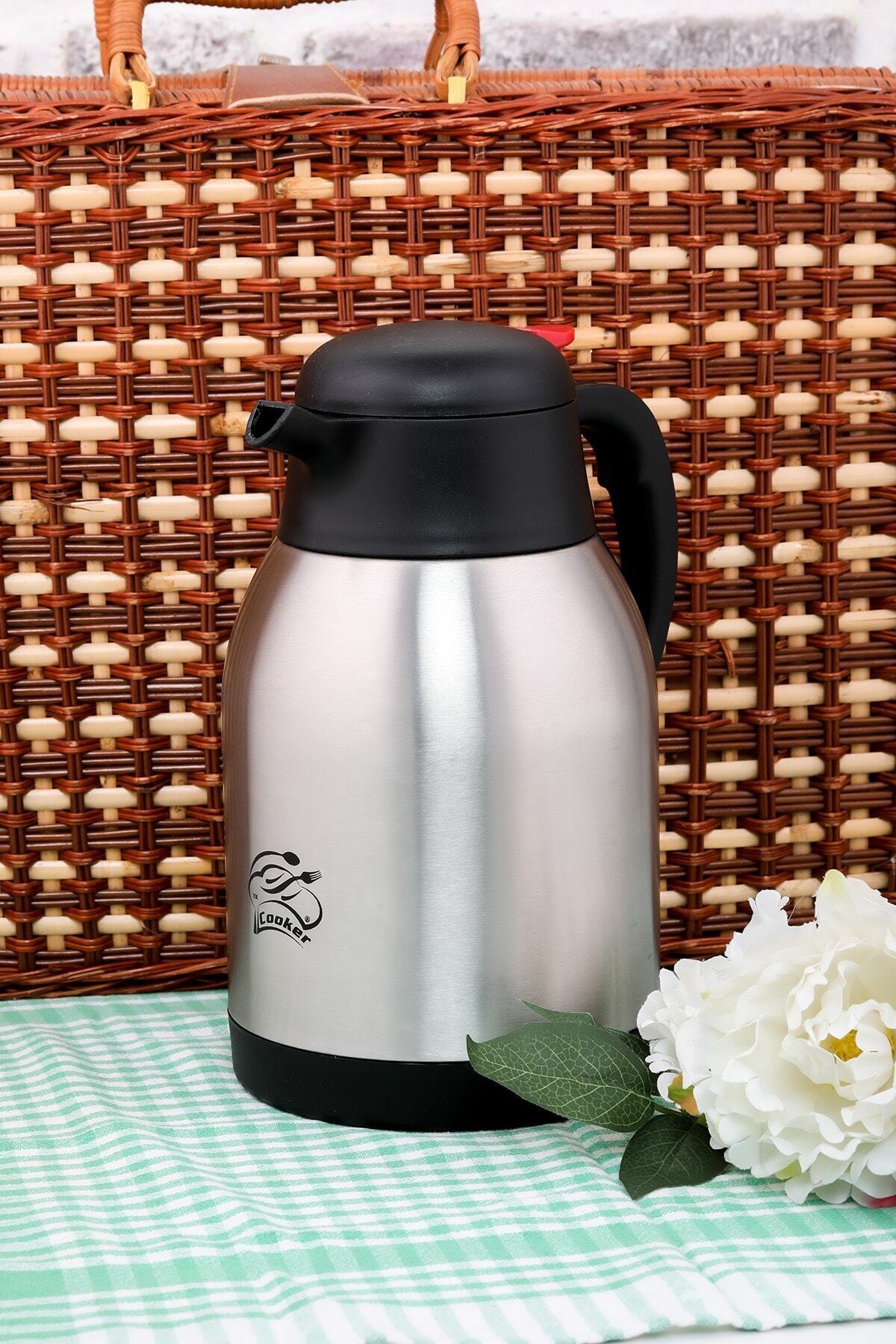 Cooker Shop Premium Paslanmaz Çelik 2 Lt Piknik Kamp Ofis Çay Kahve Termosu