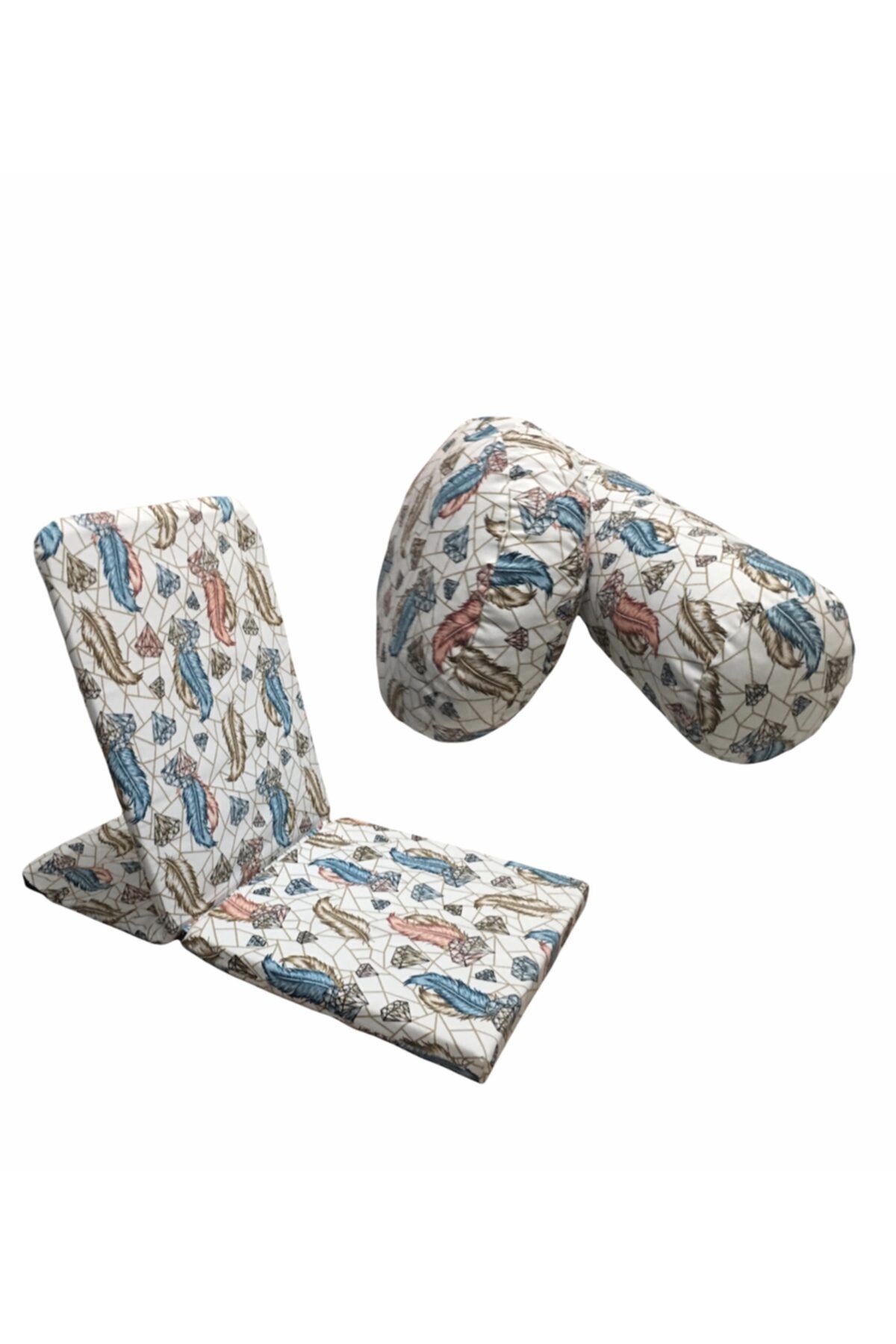 REMEGE Meditasyon Sandalyesi & Bolster Minderi & Meditasyon Minderi Üçlü Set