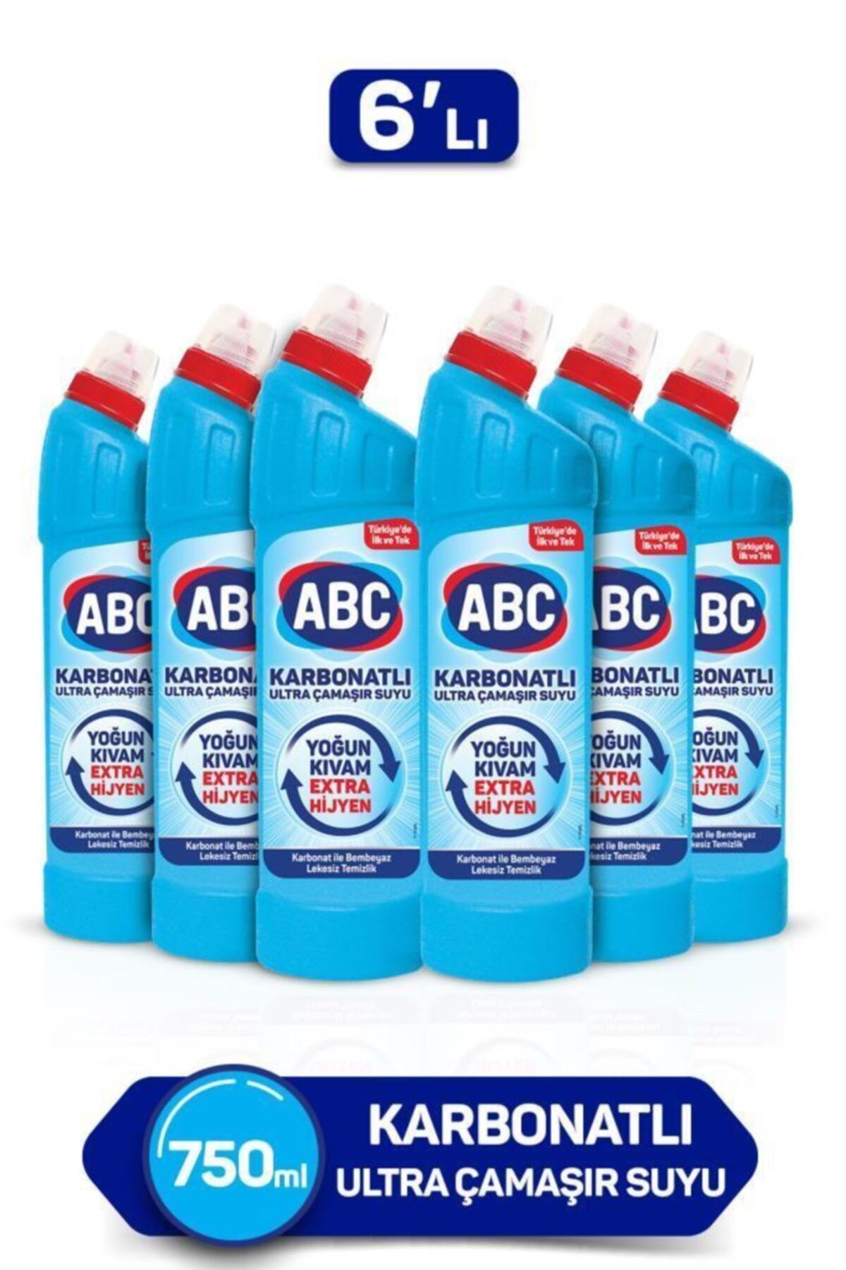 ABC Karbonatlı Ultra Çamaşır Suyu 750 Ml 6'lı Paket