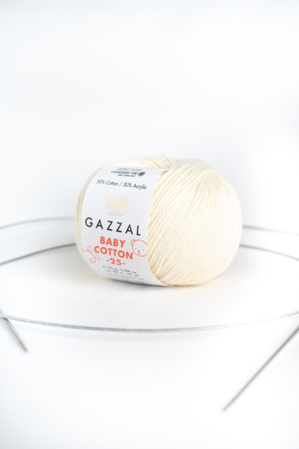 Gazzal Baby Cotton 25 gr Amigurimi, Punch El Örgü Ipligi Taka Yarn (3437)