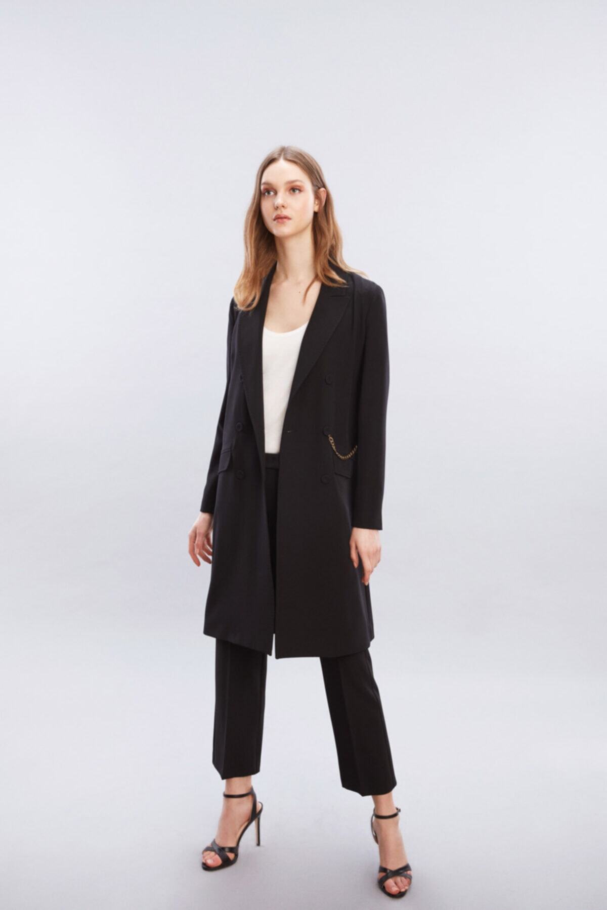 W Collection Zincir Detaylı Pardösü