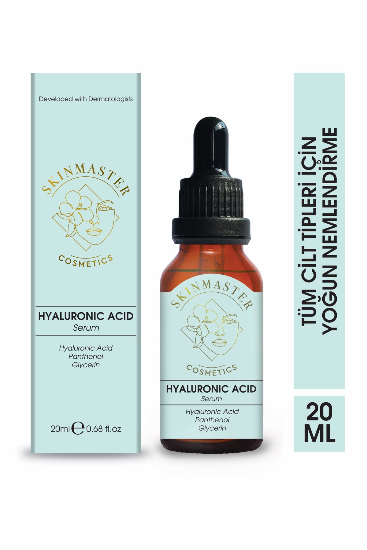 SkinMaster Yoğun Nemlendirici Hyalüronik Asit Serum 20 Ml ( Ha, Panthenol, Glycerin)