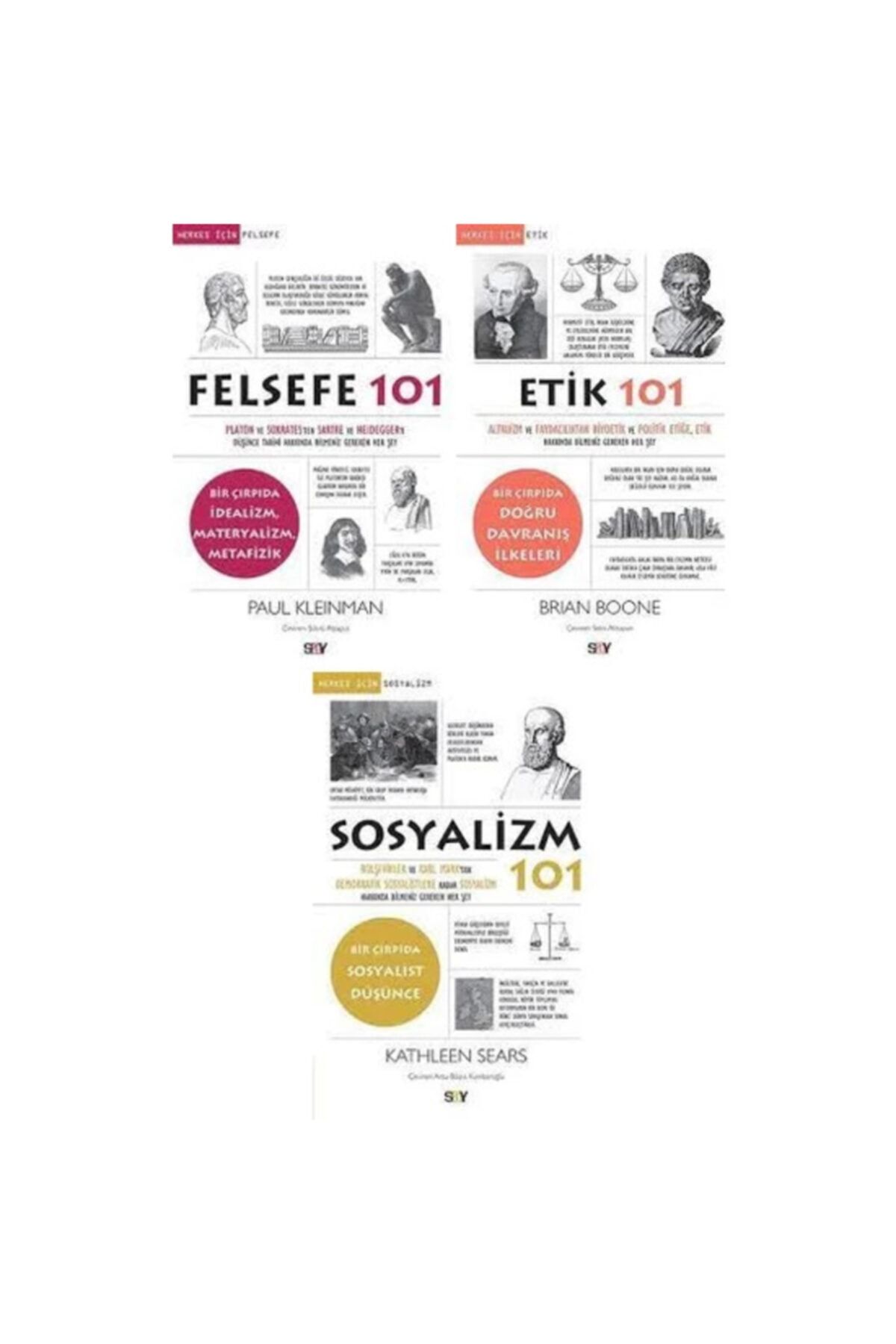 Say Yayınları 101 Serisi Felsefe 3 Kitap Set / Felsefe 101 - Etik 101 - Sosyalizm 101