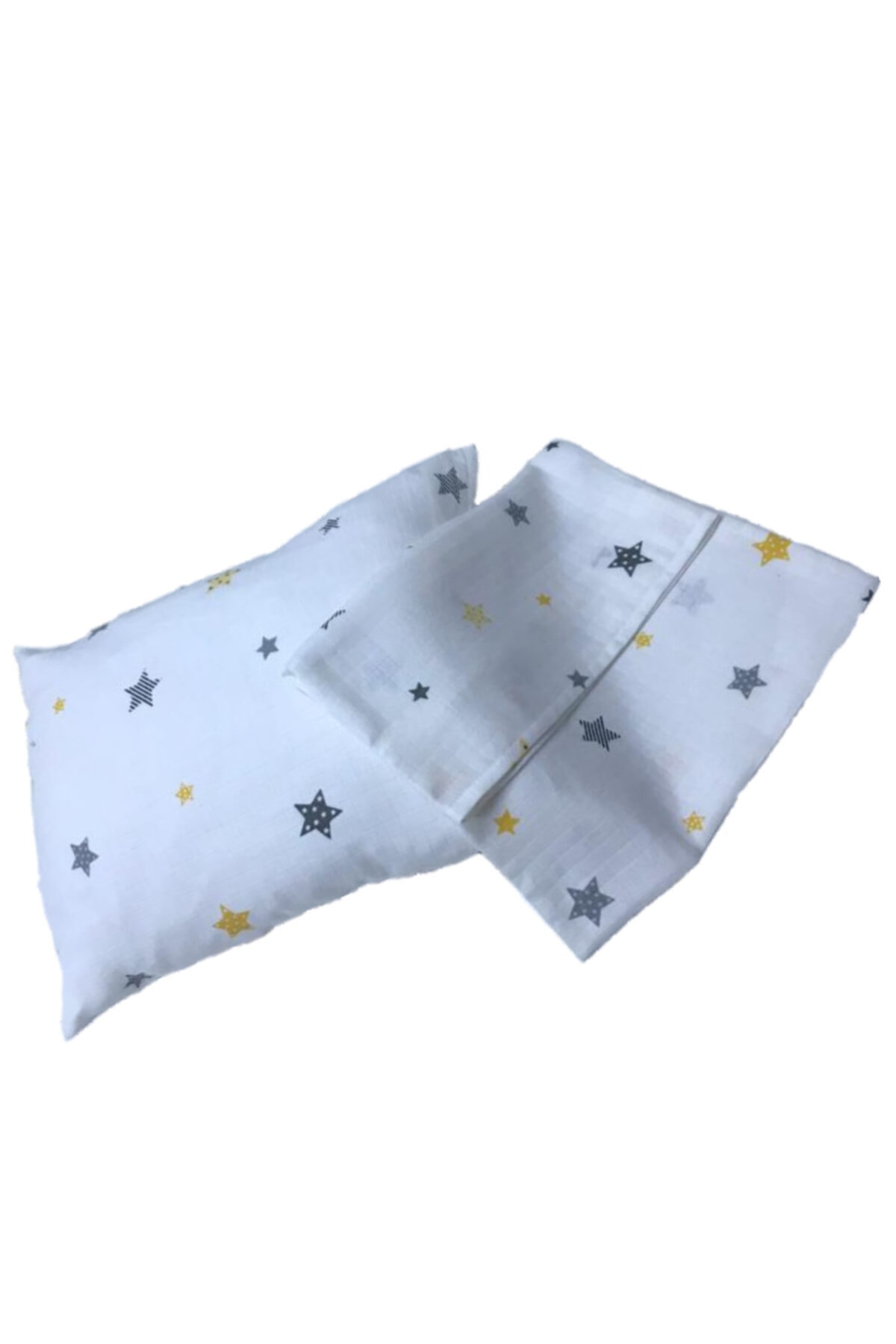 BeybiNest Müslin Yastık 35 x 45 cm 2 Li Set Yıldızlar Model