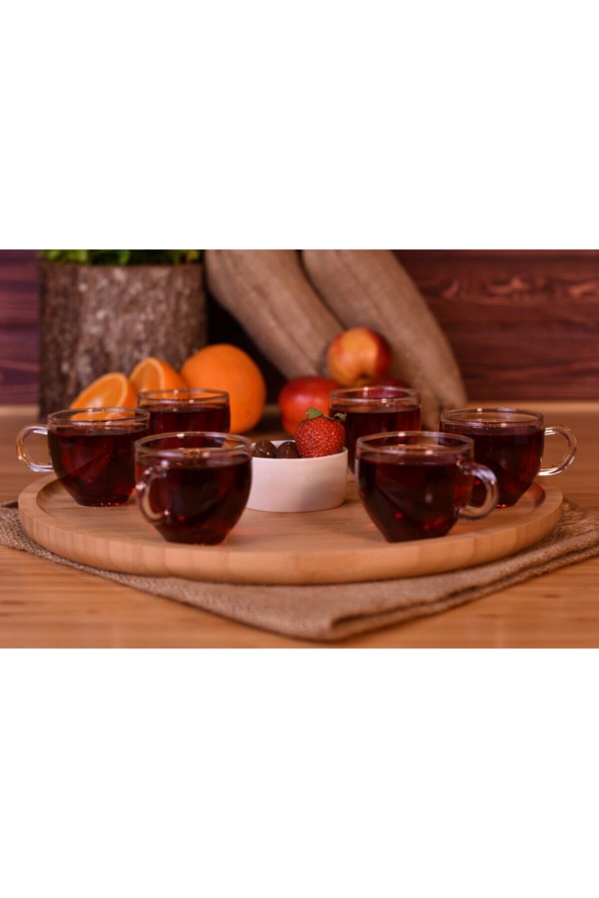 STAR KITCHEN Bambu Tabaklı 12 Parça Çay Seti