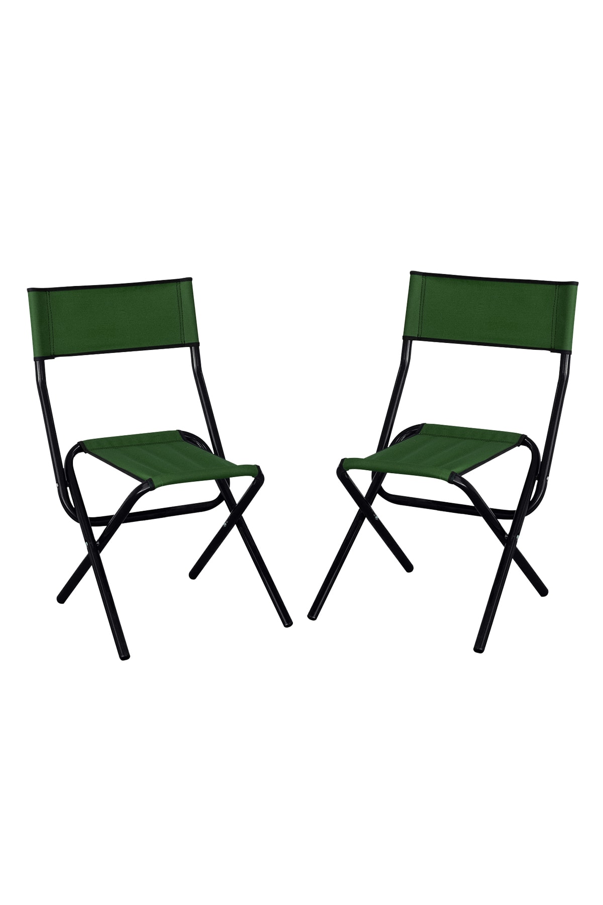 Byeren 2'li Katlanır Sırtlıklı Kamp Piknik Plaj Taburesi Yeşil