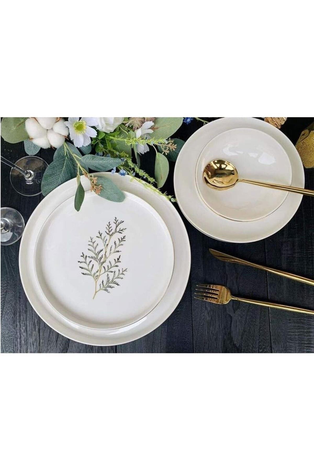 ROY KING Green Life Bone China 24 Parça Yemek Takımı