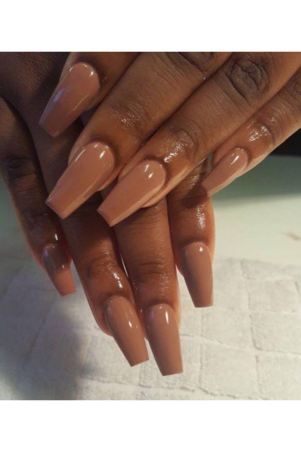 SMYRNASTUDİO Brown Nails Takma Tırnak