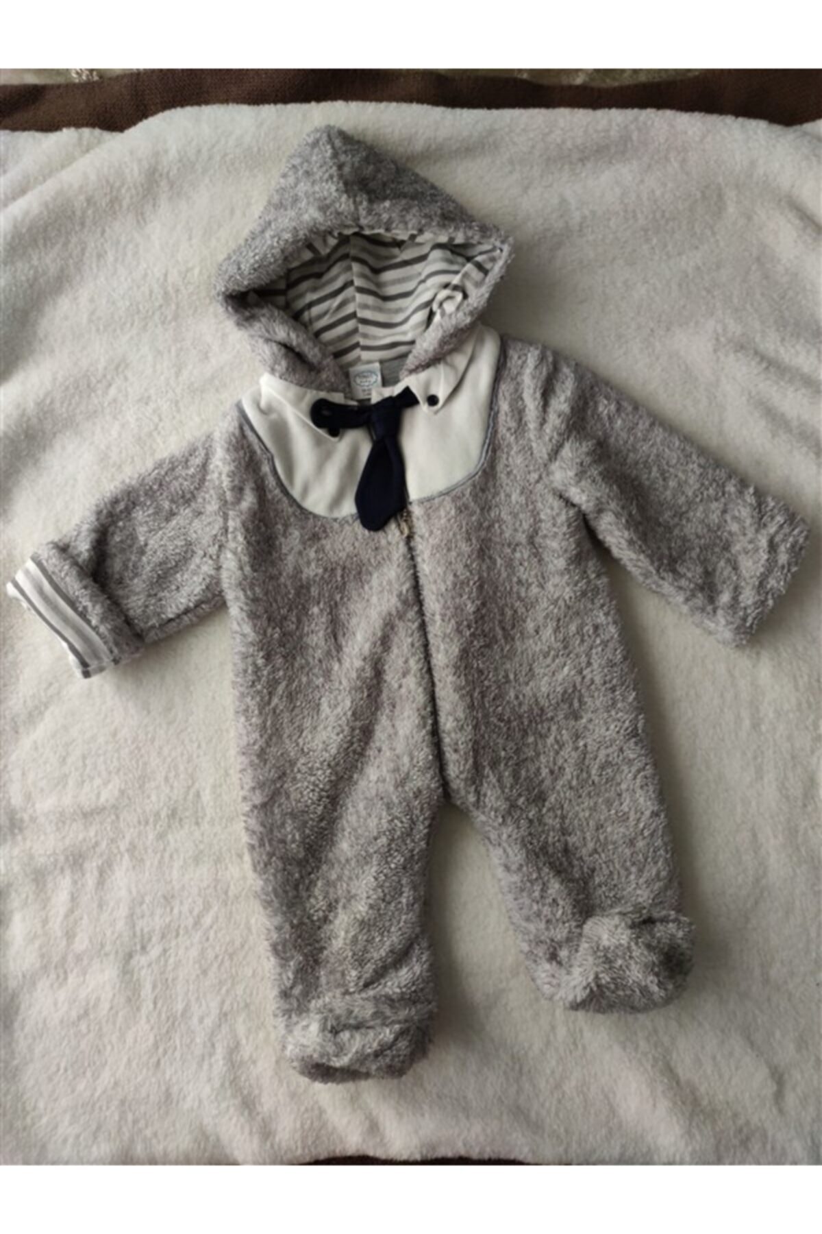 Tongs Baby Erkek Bebek Gri Mr.bear Velsoft Tulum