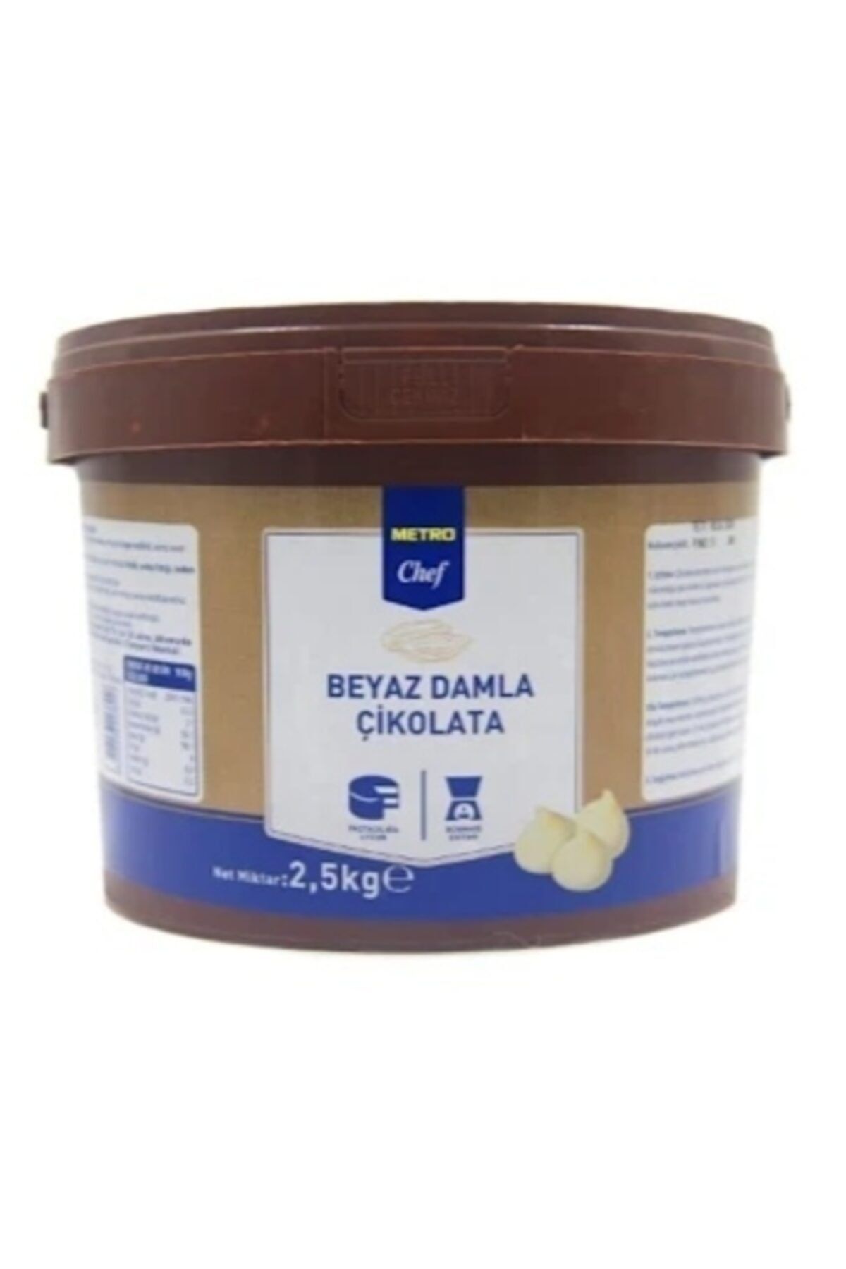 Metro Chef Beyaz Damla Çikolata 2,5 kg